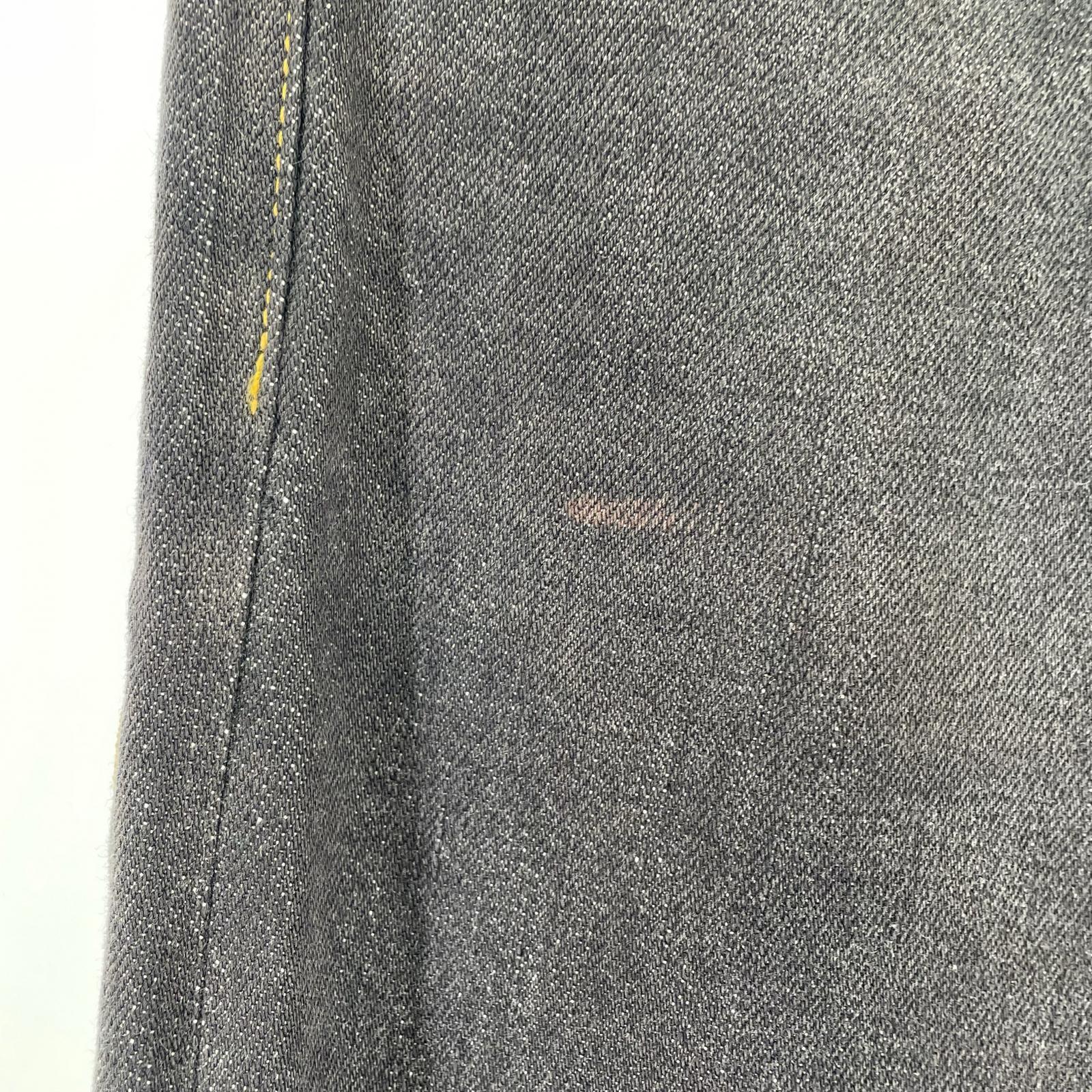 デニムパンツ サイド刺繍 W33 ブラック