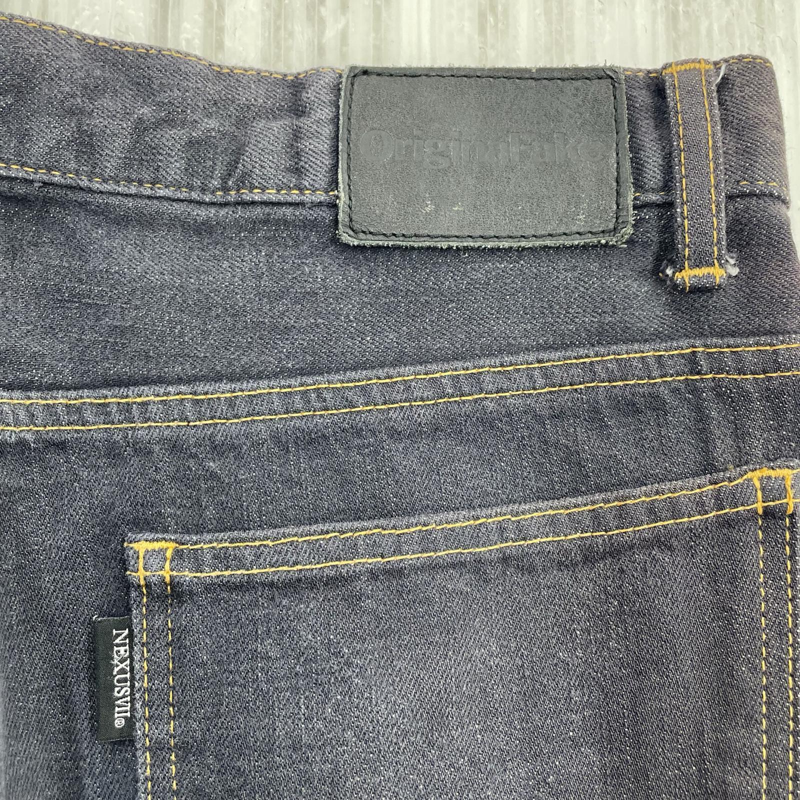 デニムパンツ サイド刺繍 W33 ブラック