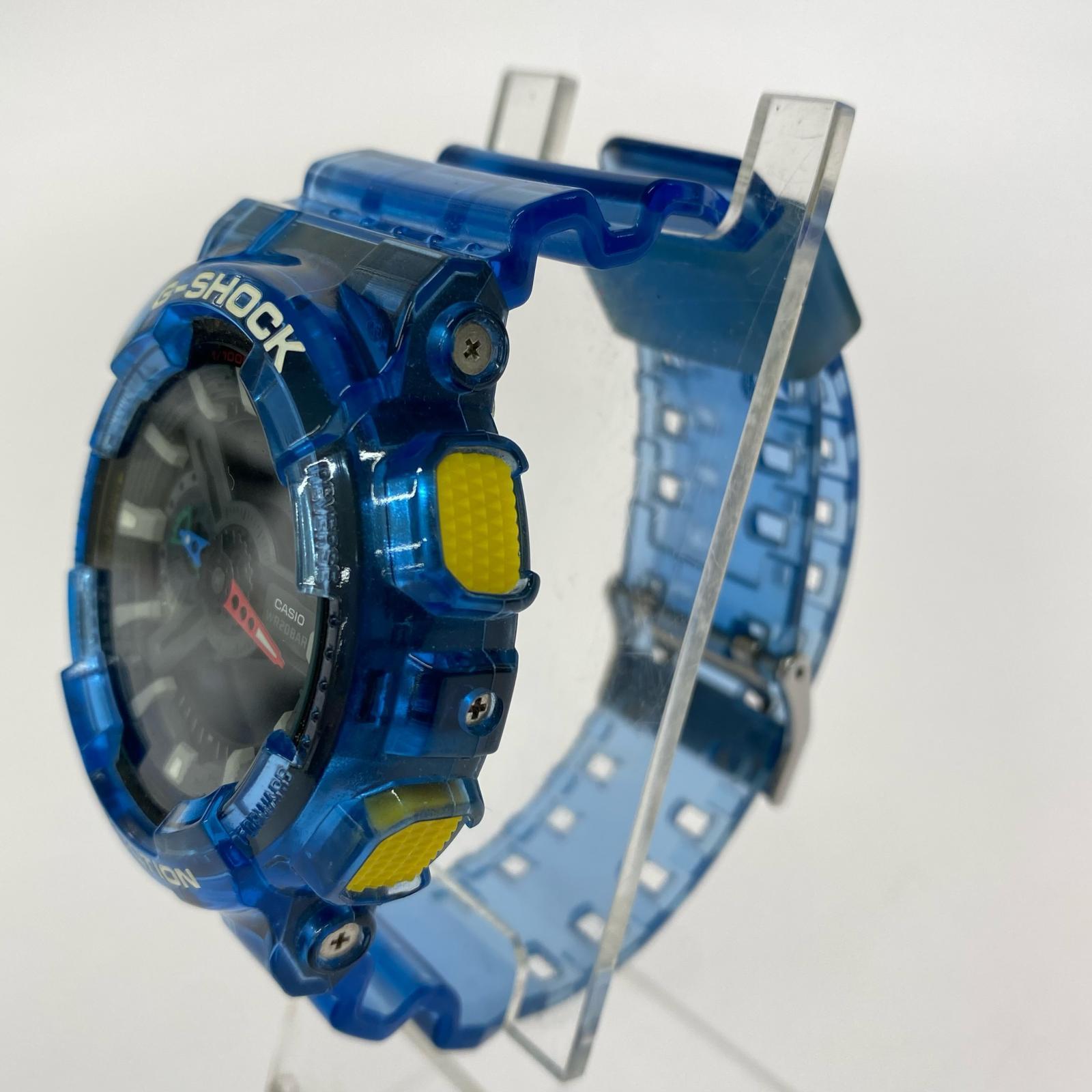腕時計 デジアナ JOYTOPIA GA-110JT スケルトン 青 ブルー