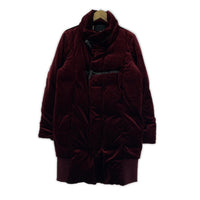 ダウンジャケット TRIACETATEVELOURTOGGLEDOWNCOAT レッド