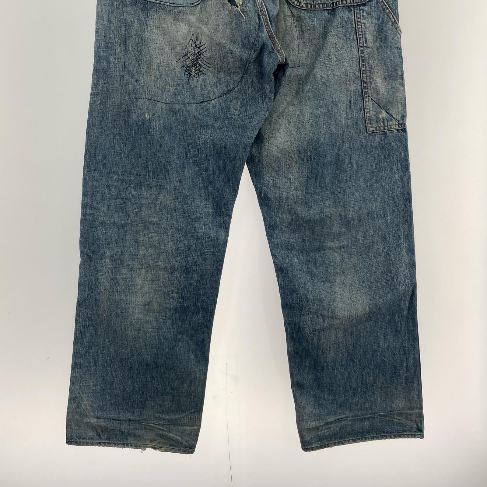 デニムパンツ DENIM PAINTER PANTS (S) S ブルー