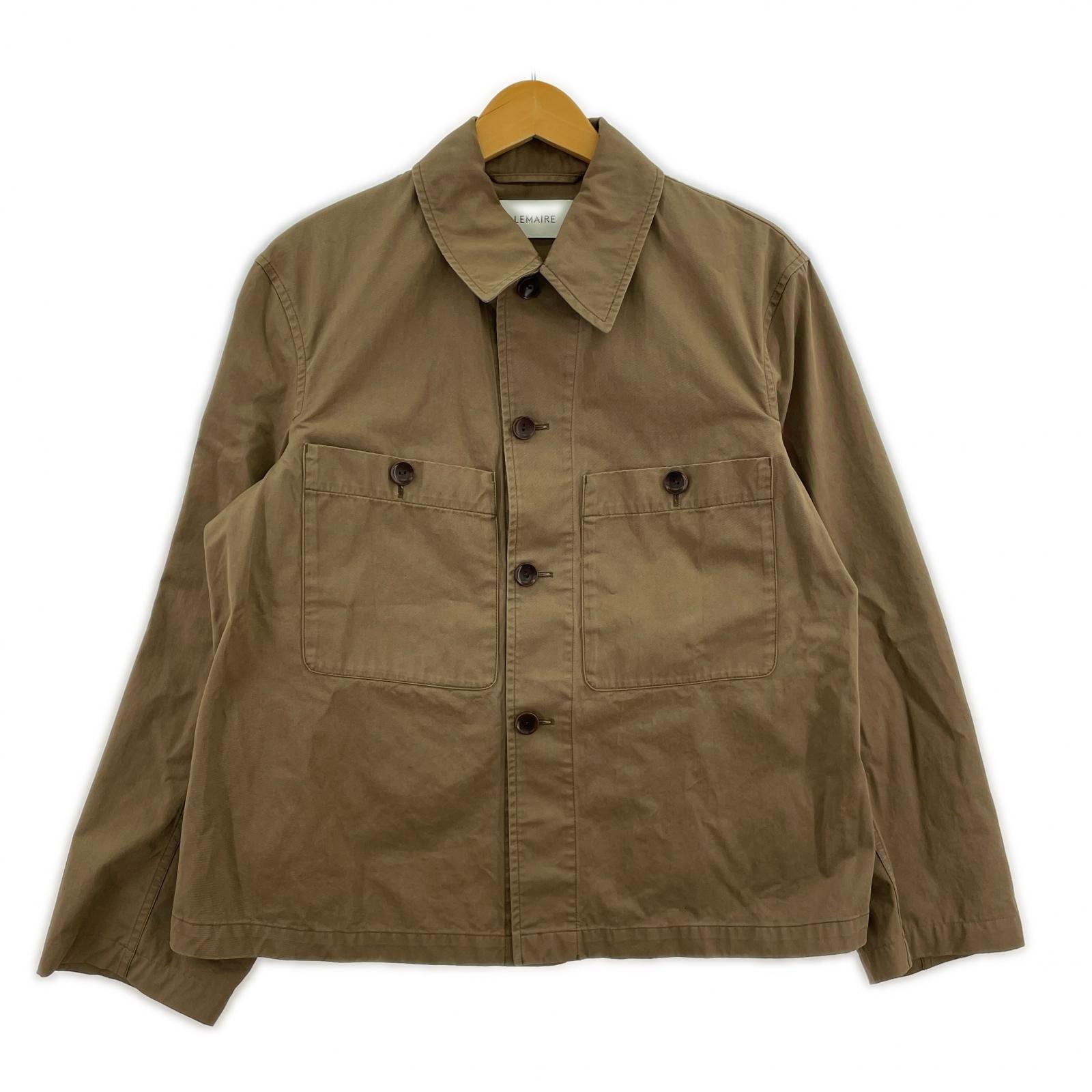 長袖シャツ MILITARY OVERSHIRT(S) S ブラウン