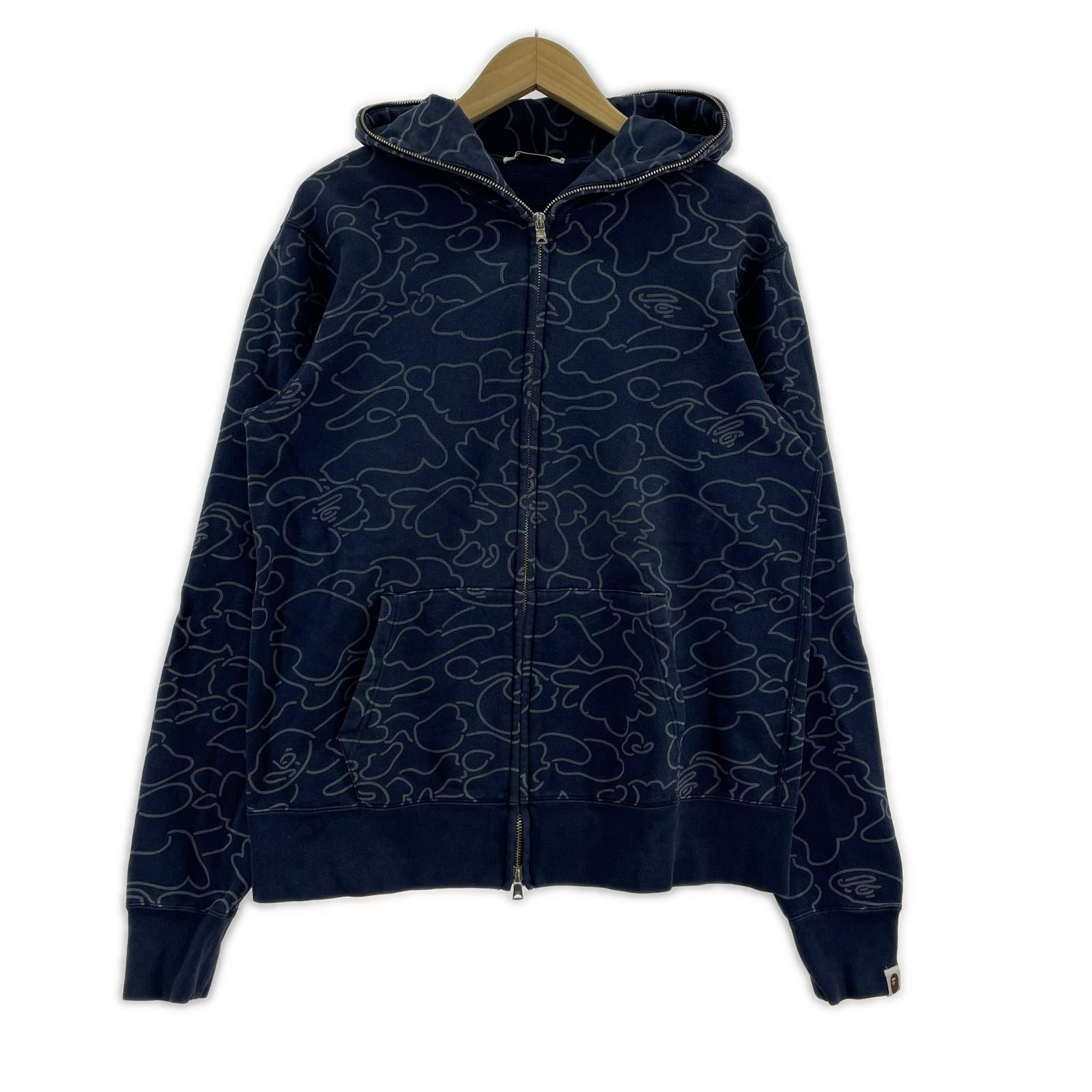 パーカー ジップアップパーカー ネイビー (L) L ネイビー