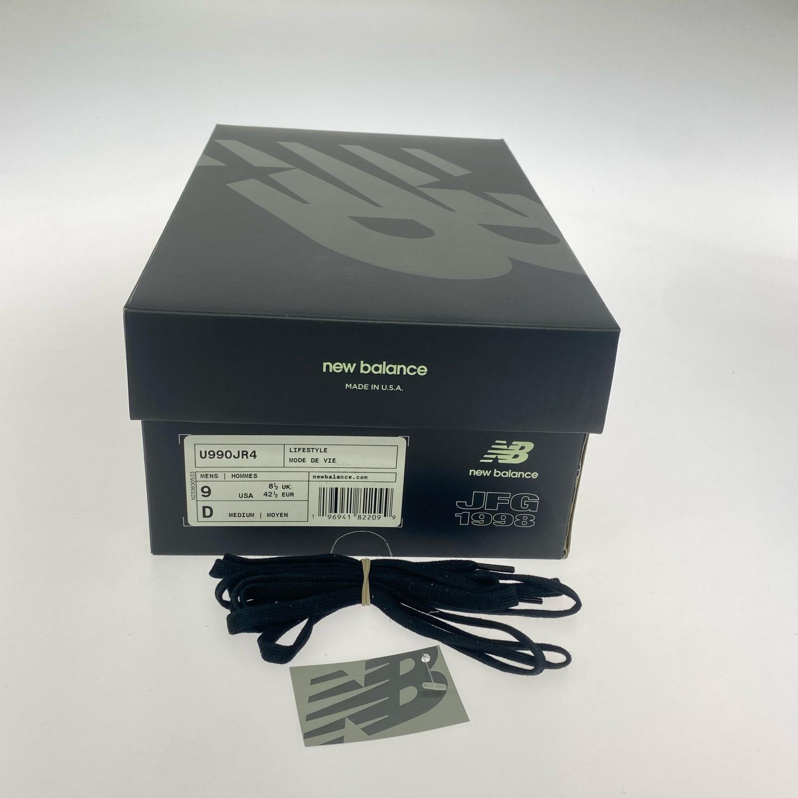 スニーカー NEW BALANCE×JOE FRESHGOODS USA製 U990JR4 WHITE/BLACK 27cm (US9 UK8 1/2 EU44)