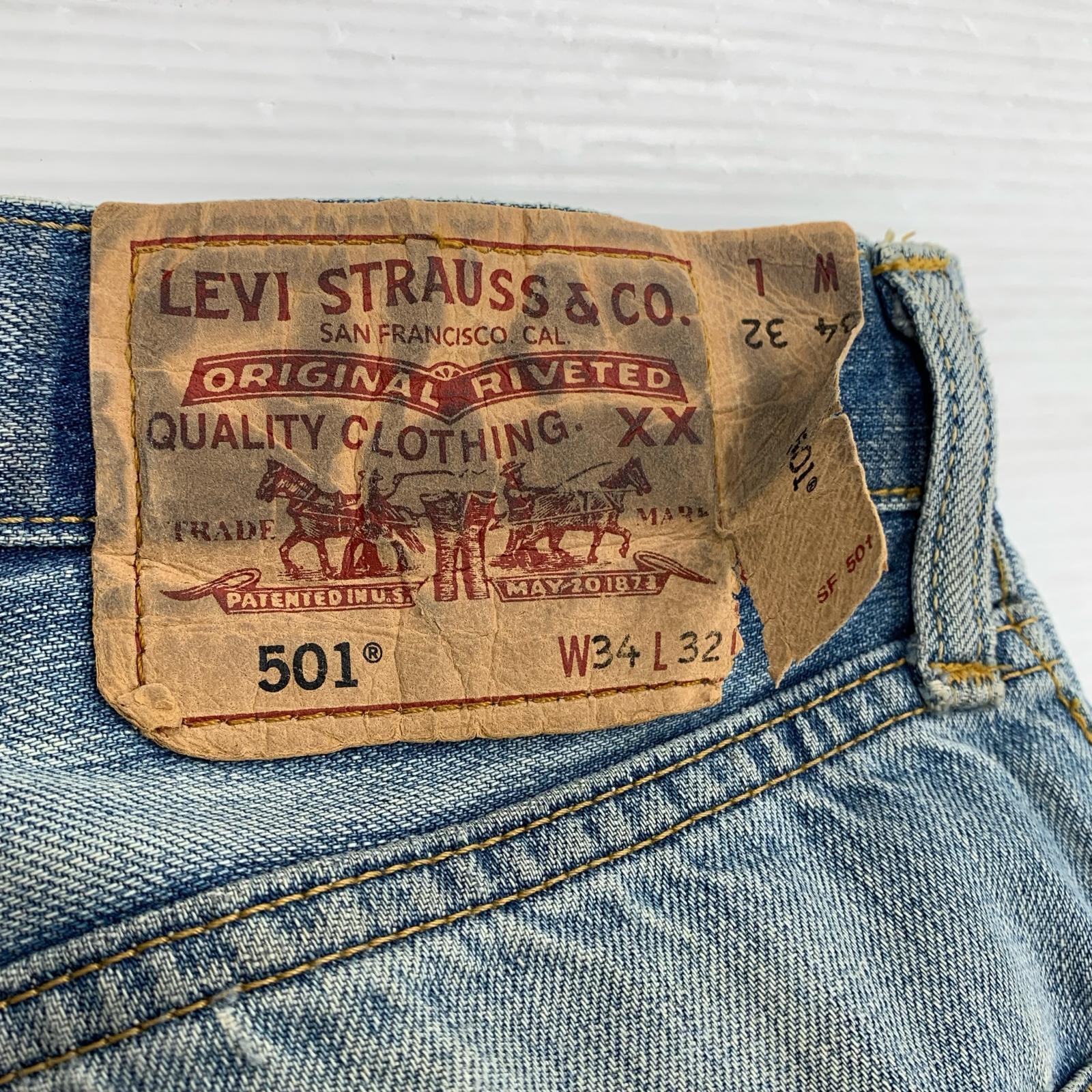 デニムパンツ Levi's 501 ダメージデニム フィリピン製