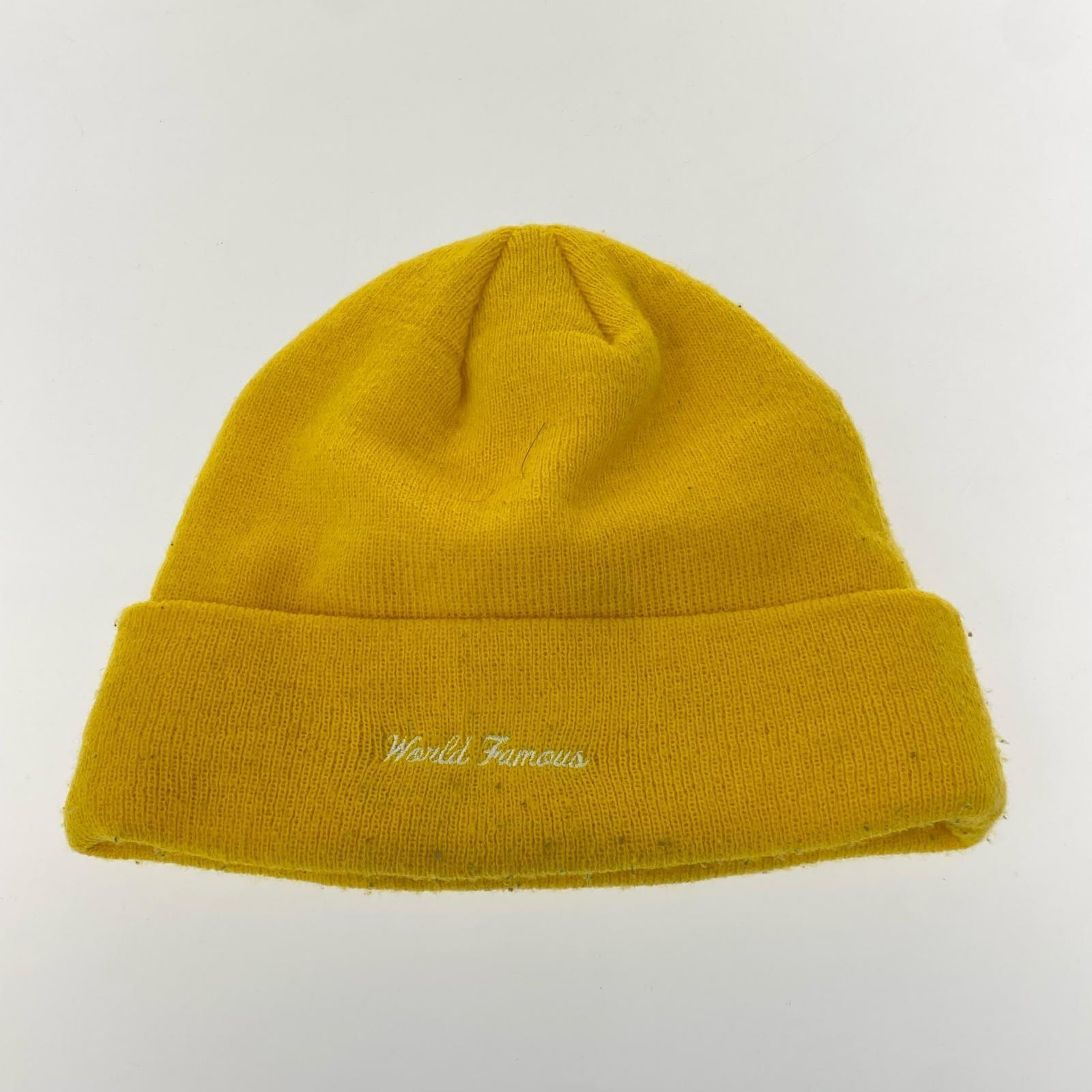 ニットキャップ Supreme×NEW ERA BOX LOGO BEANIE BANDANA 黄 イエロー