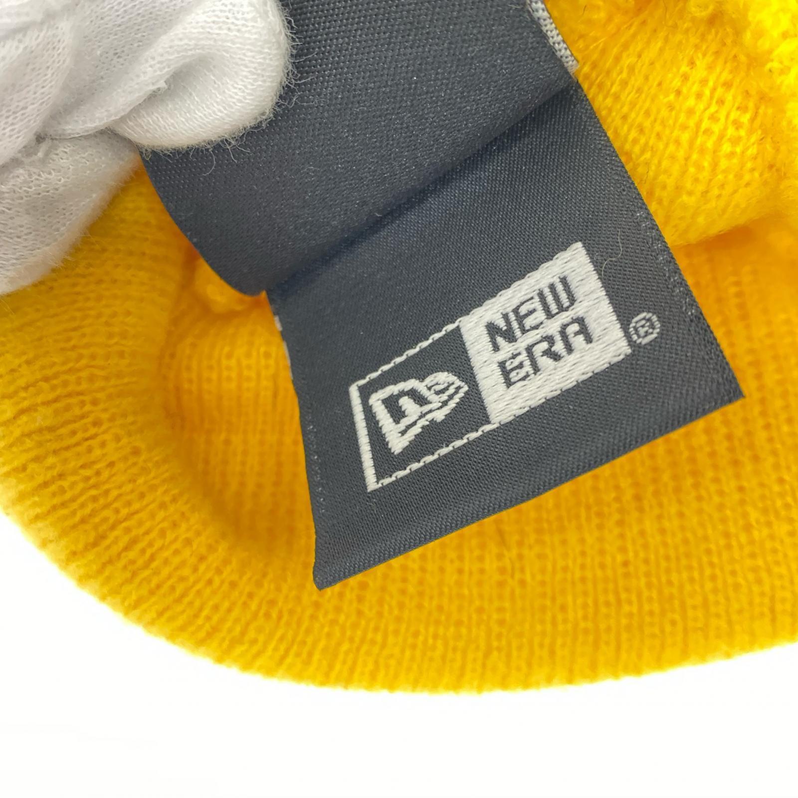 ニットキャップ Supreme×NEW ERA BOX LOGO BEANIE BANDANA 黄 イエロー