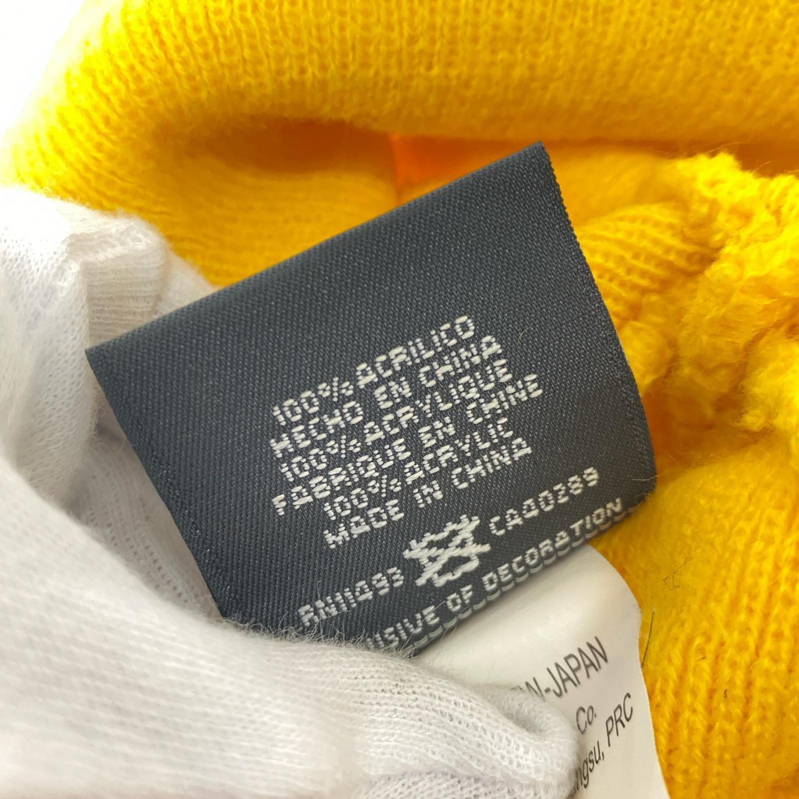 ニットキャップ Supreme×NEW ERA BOX LOGO BEANIE BANDANA 黄 イエロー