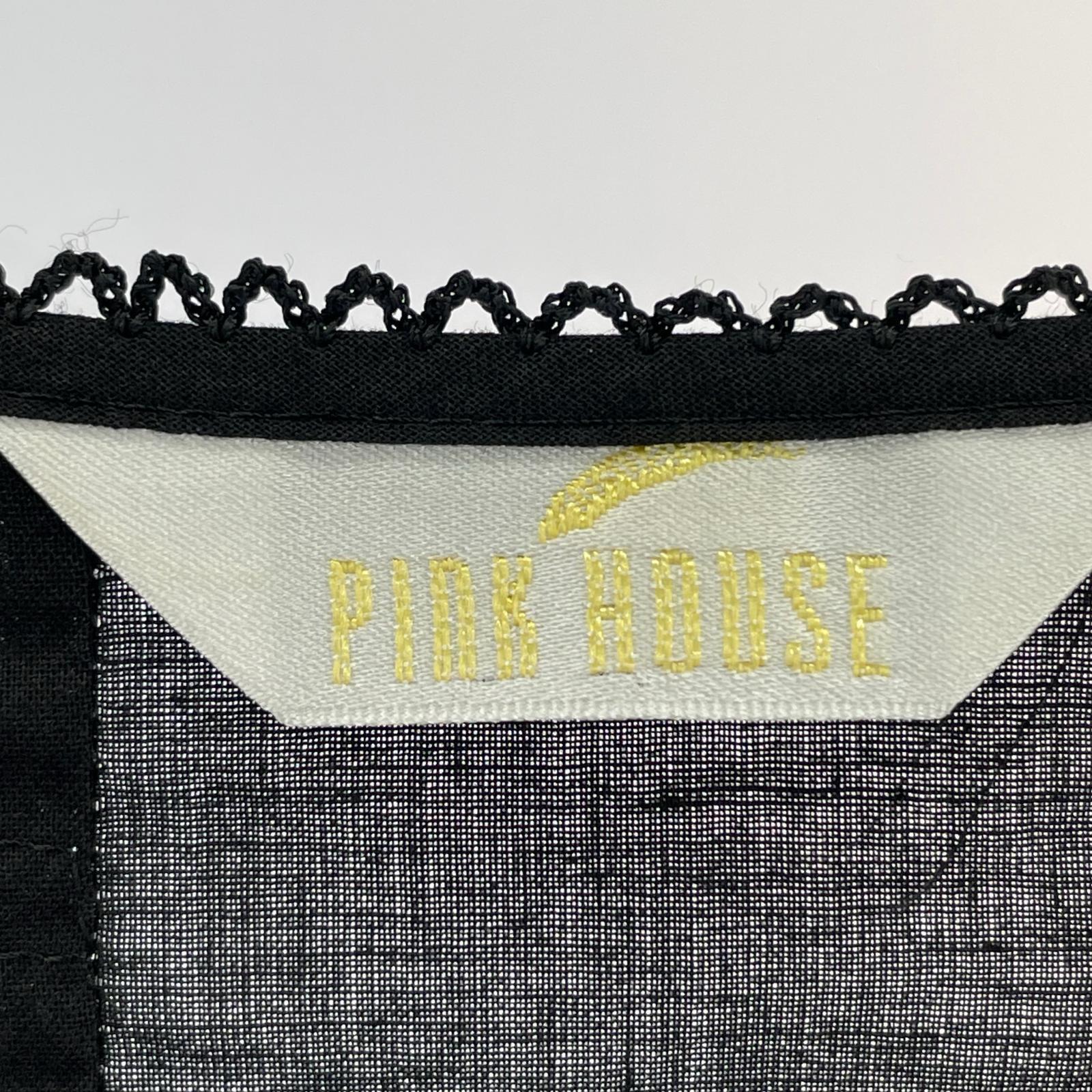 半袖シャツ チェリー刺繍 ブラック