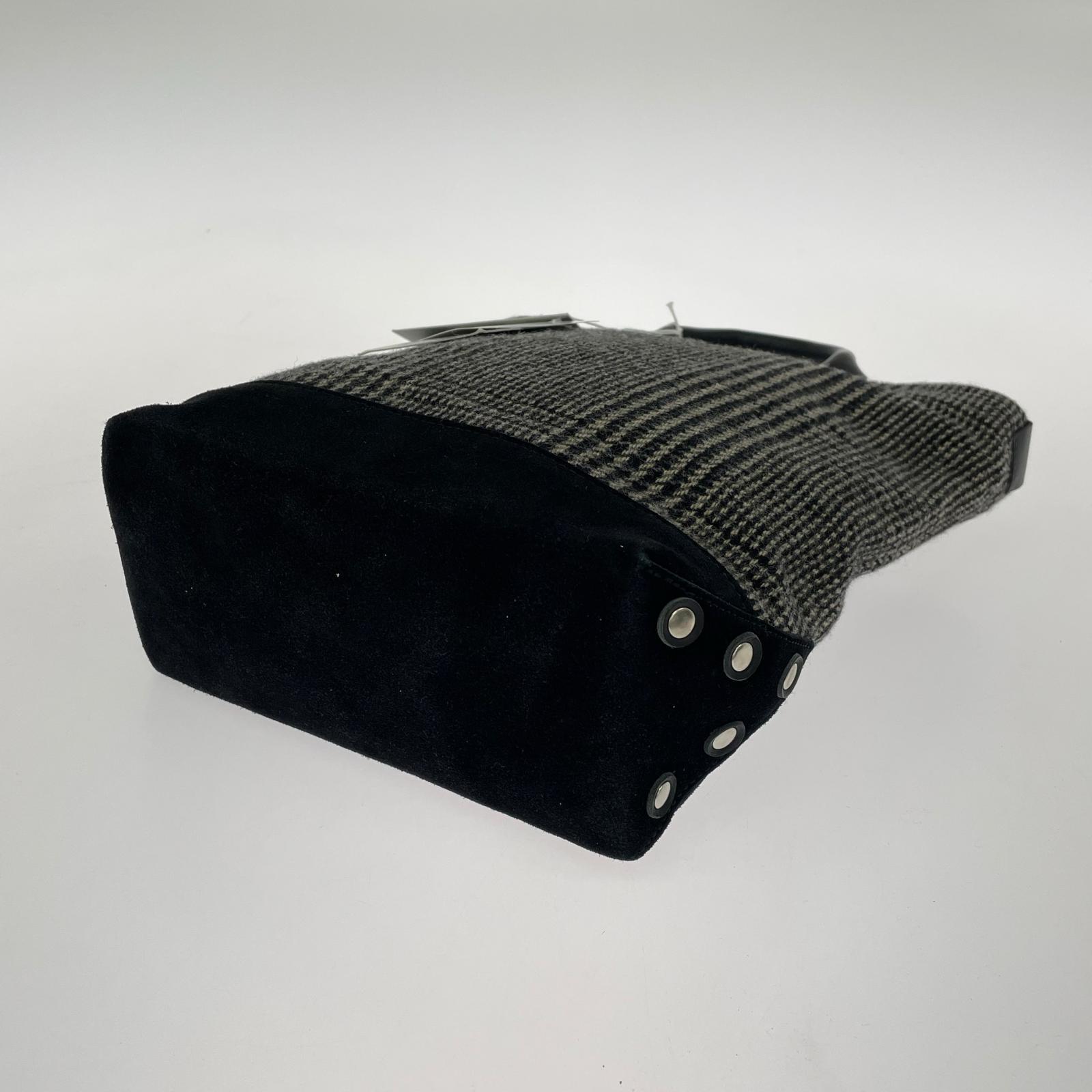 ハンドバッグ 25SA tweed tote small black