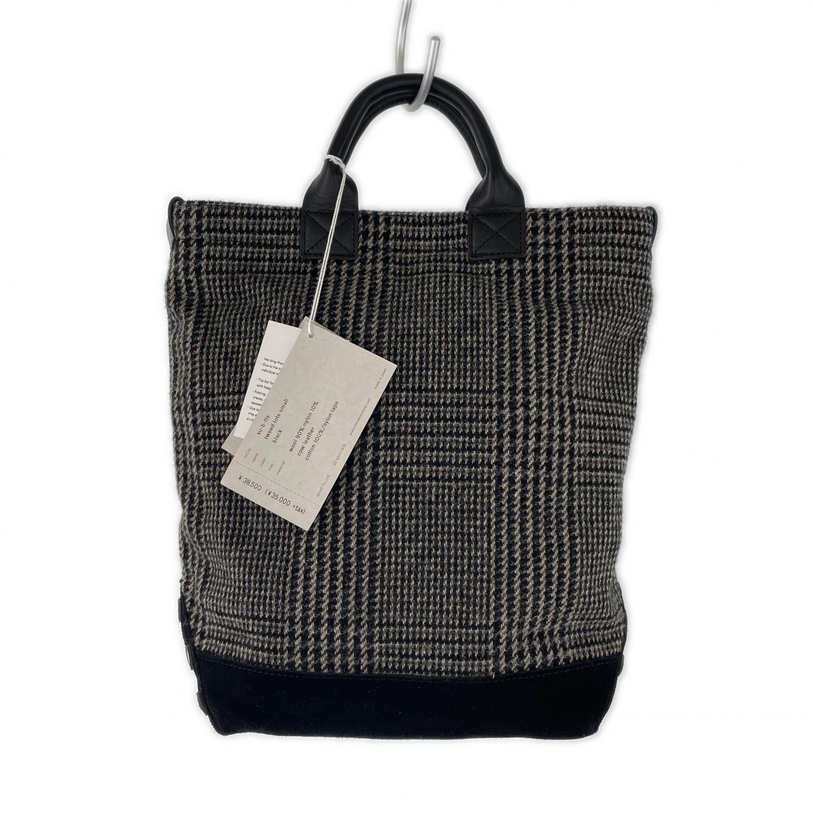 ハンドバッグ 25SA tweed tote small black