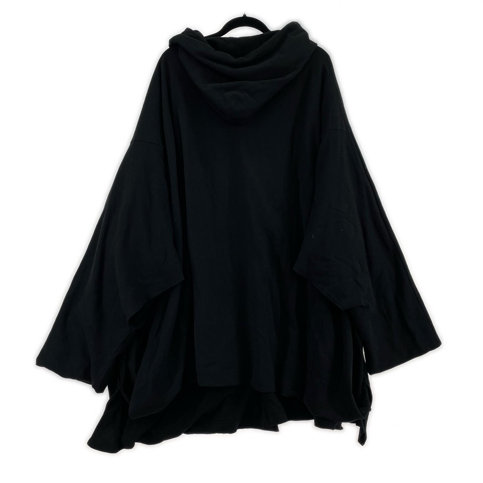 ジャケット MINI FLEECE PILE BIG HOOD PONCHO ブラック