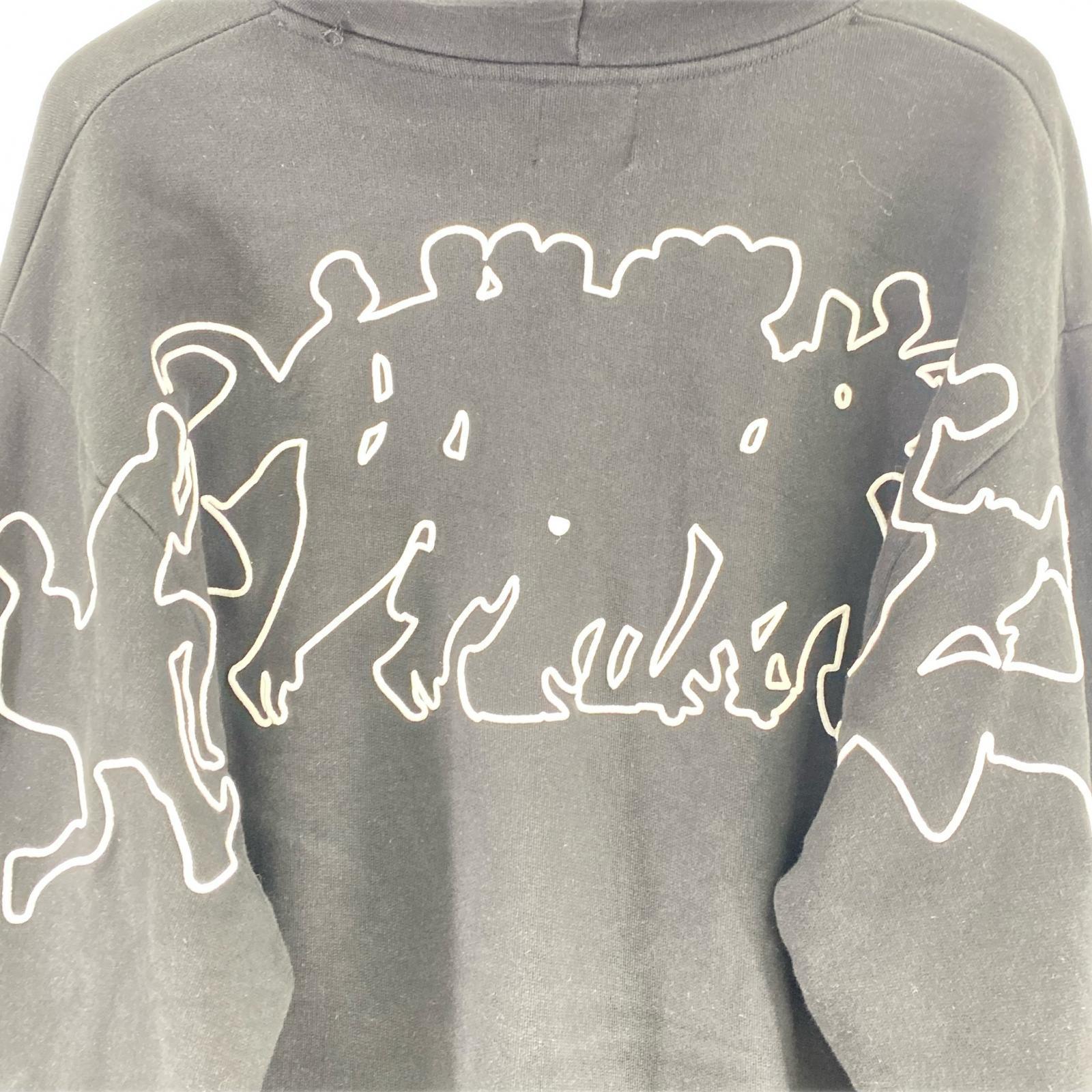 パーカー arte antwerp ランニング刺繍 黒(L) L ブラック