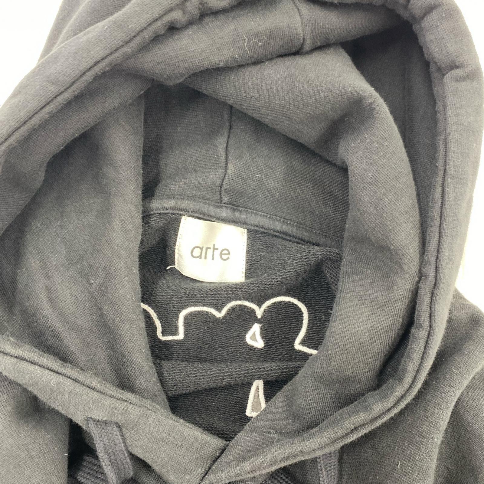 パーカー arte antwerp ランニング刺繍 黒(L) L ブラック