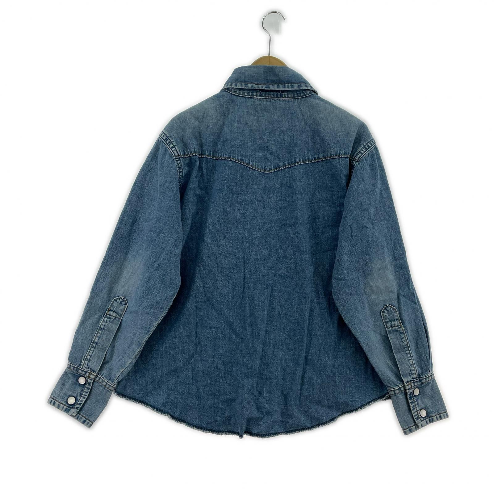 長袖シャツ KOOKYZOO 25AW デニムウエスタンシャツ 42 ブルー