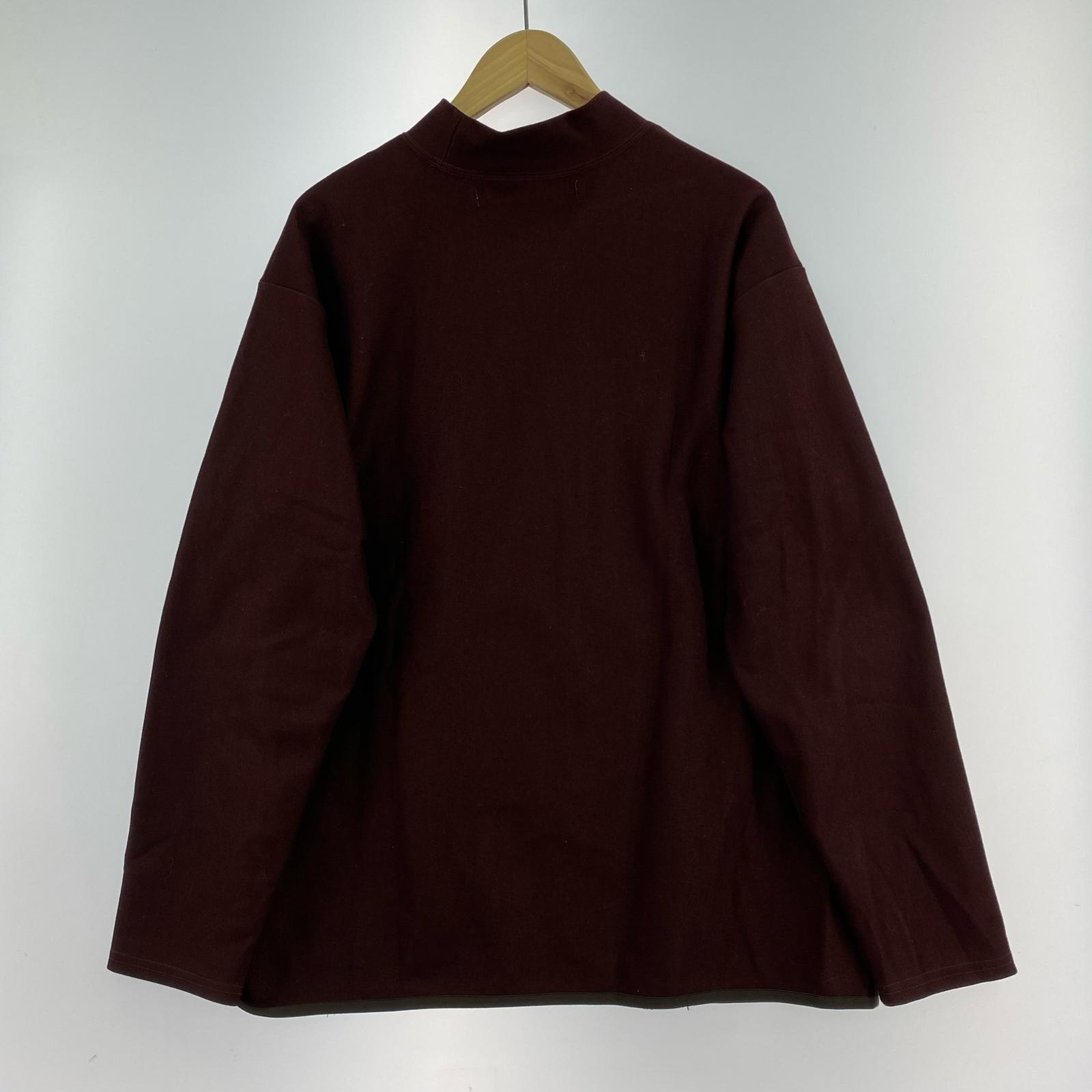 長袖Tシャツ サイドジップモックネックロングスリーブ 2 ブラウン