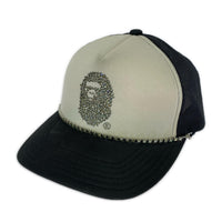 キャップ CRYSTAL STONE APE HEAD MESH CAP フリー