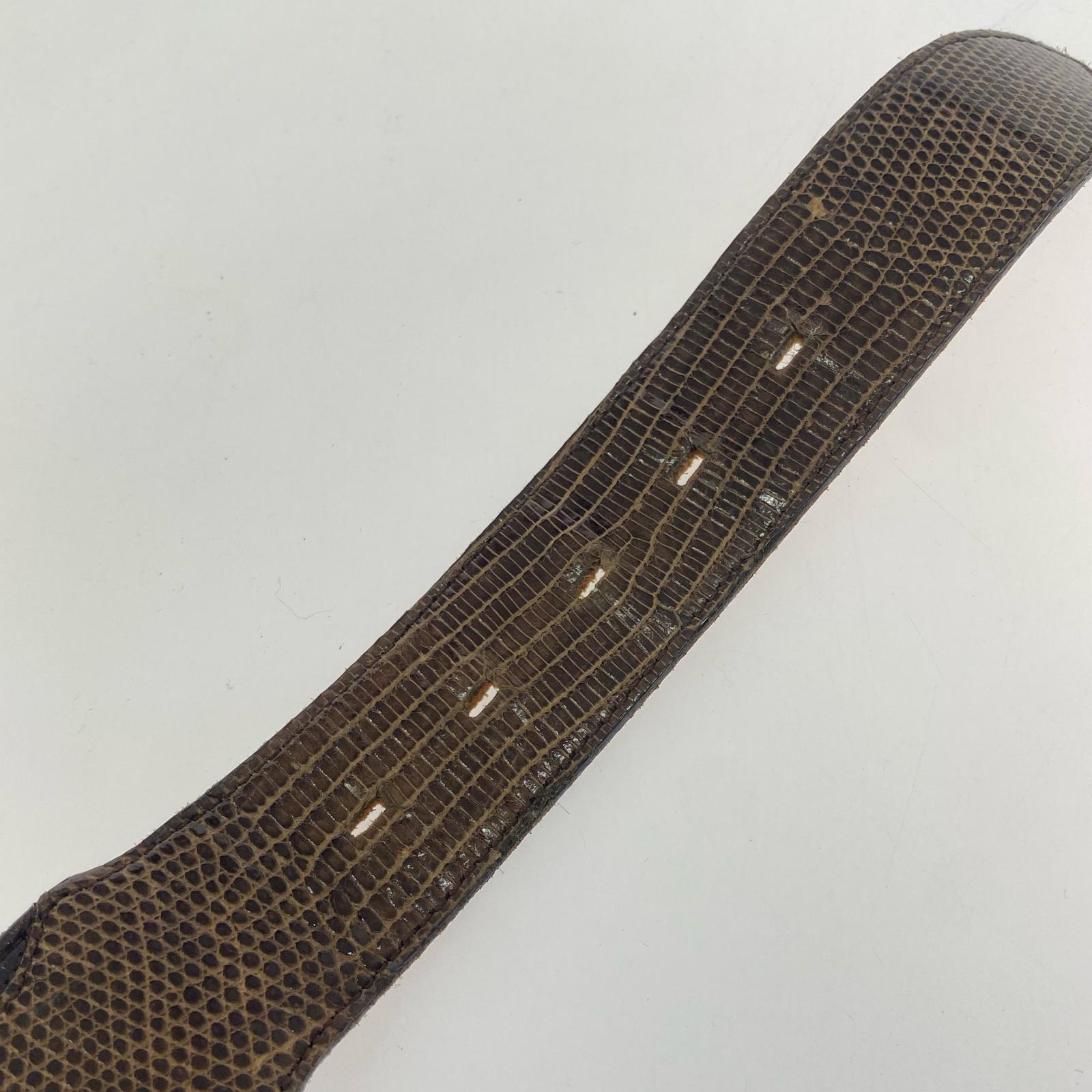 その他アクセサリー FUNNY lizard leather belt ブラウン