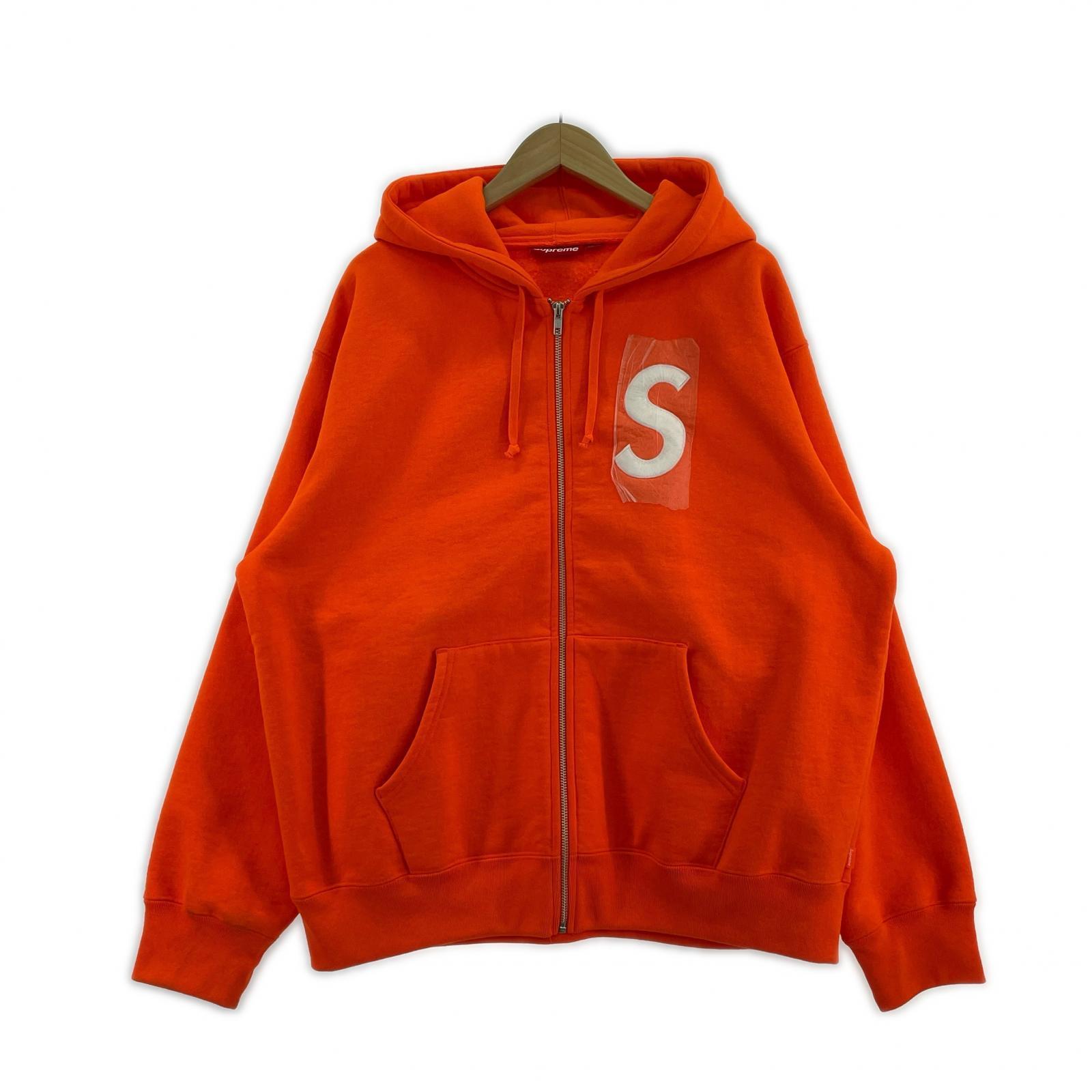 パーカー 24FW S Logo Zip Up Hooded Sweatshirt (L) L オレンジ