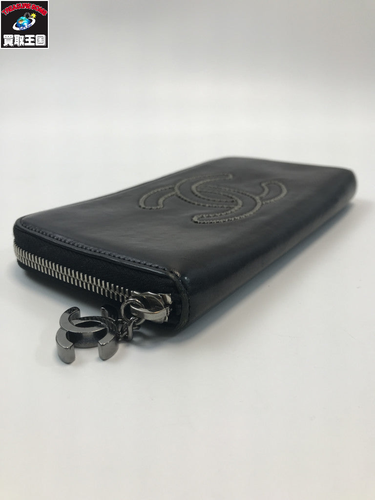 Round Zip Wallet BLK