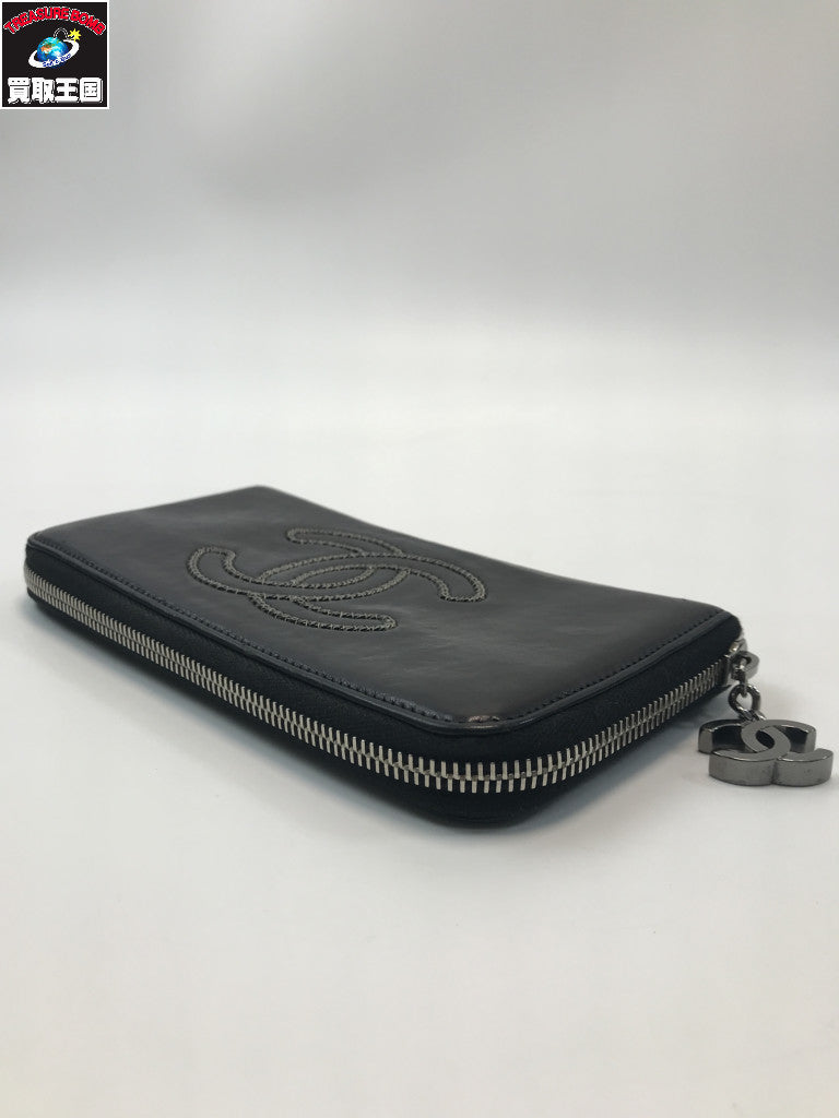 Round Zip Wallet BLK