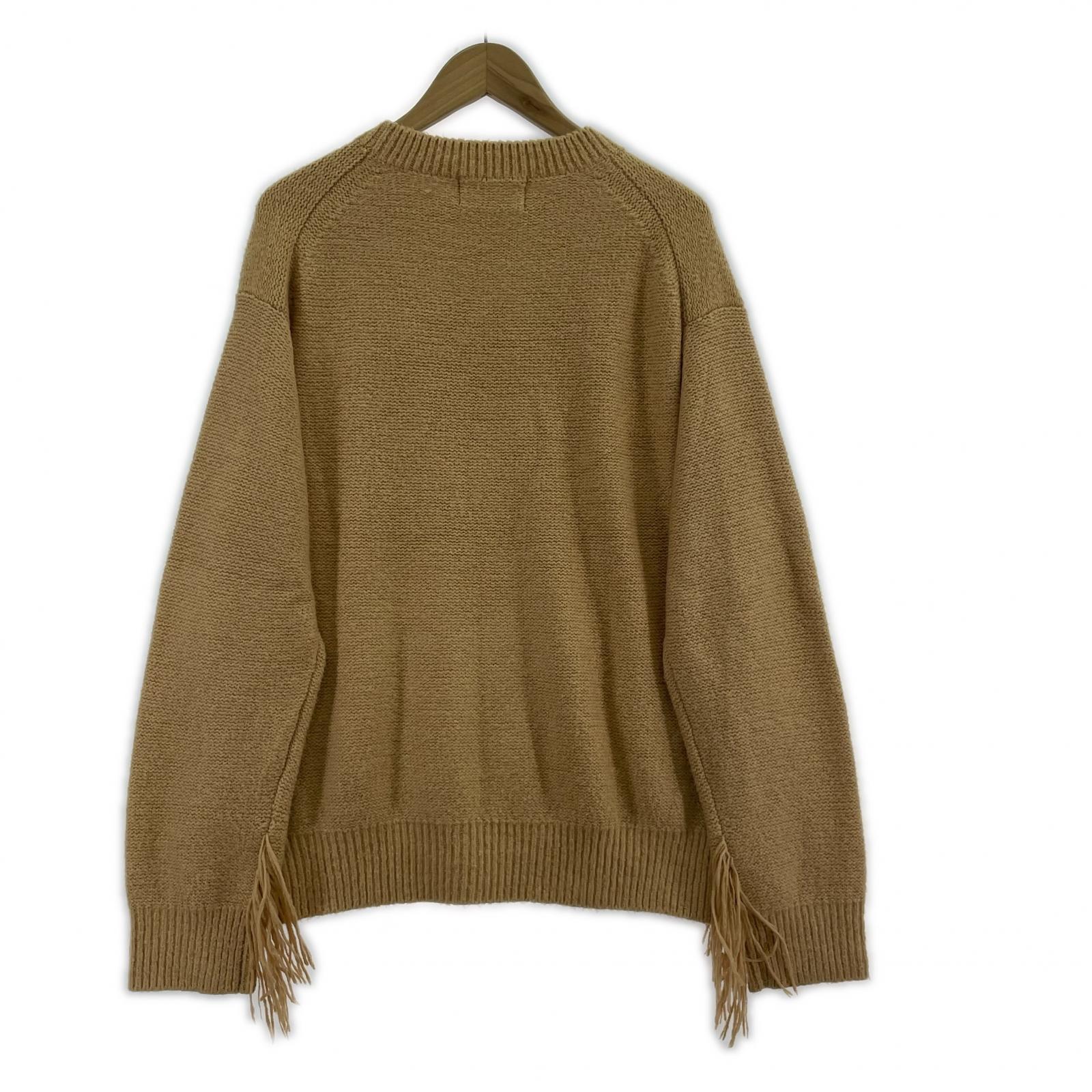 ニット 5G fringe crewneck sweater 2 2 ベージュ