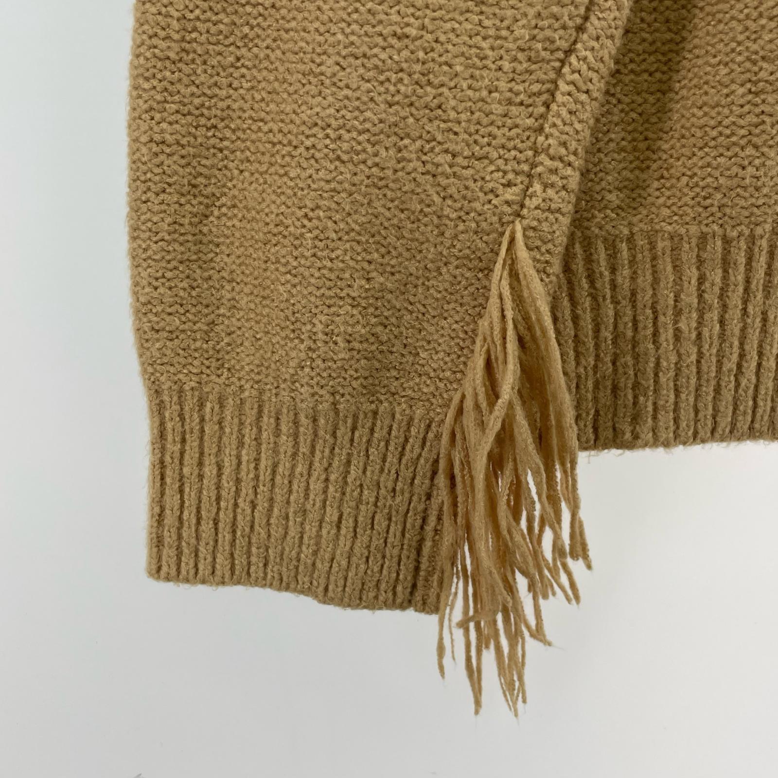 ニット 5G fringe crewneck sweater 2 2 ベージュ