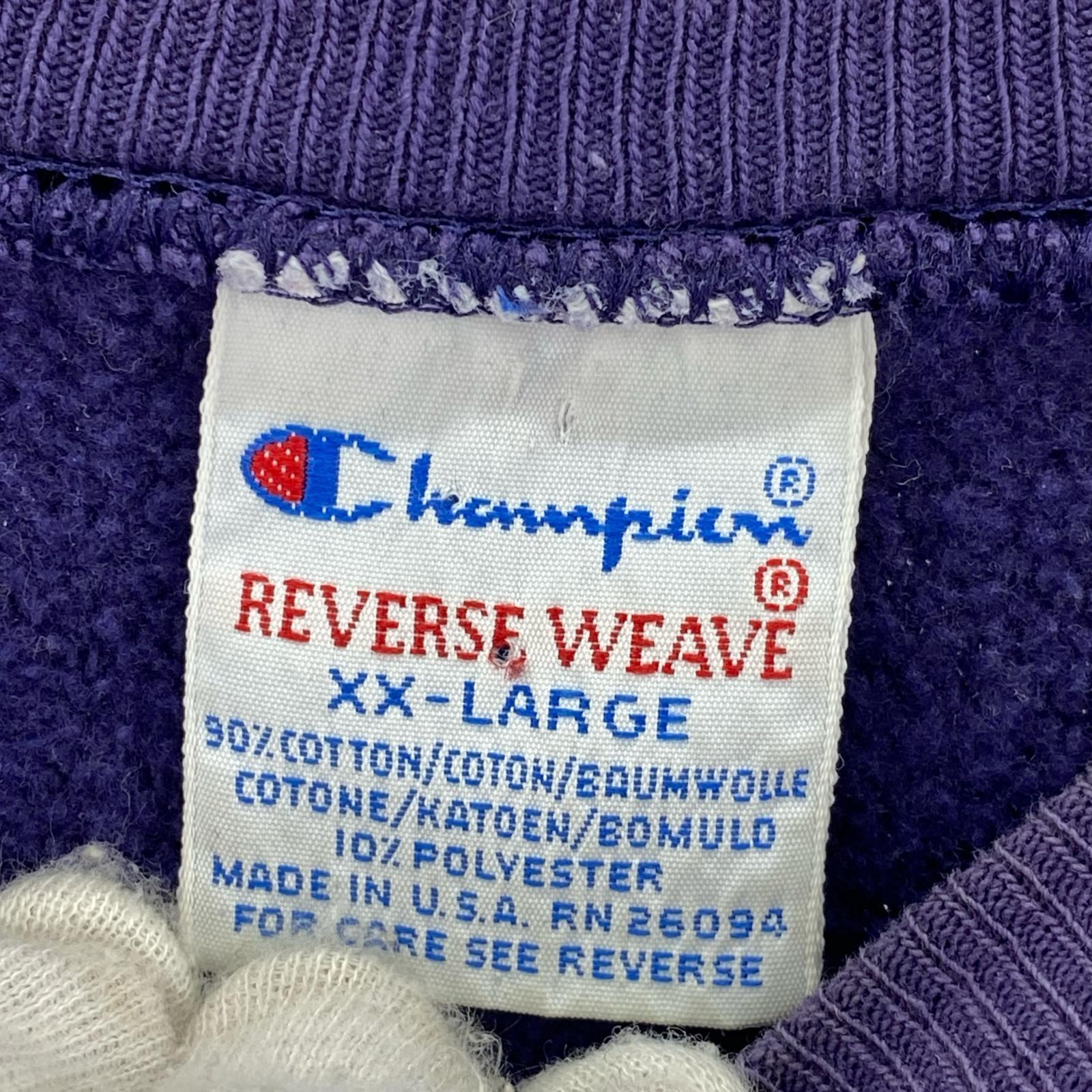 スウェット 90s~00s USA製 REVERSE WEAVE PPL XXL パープル