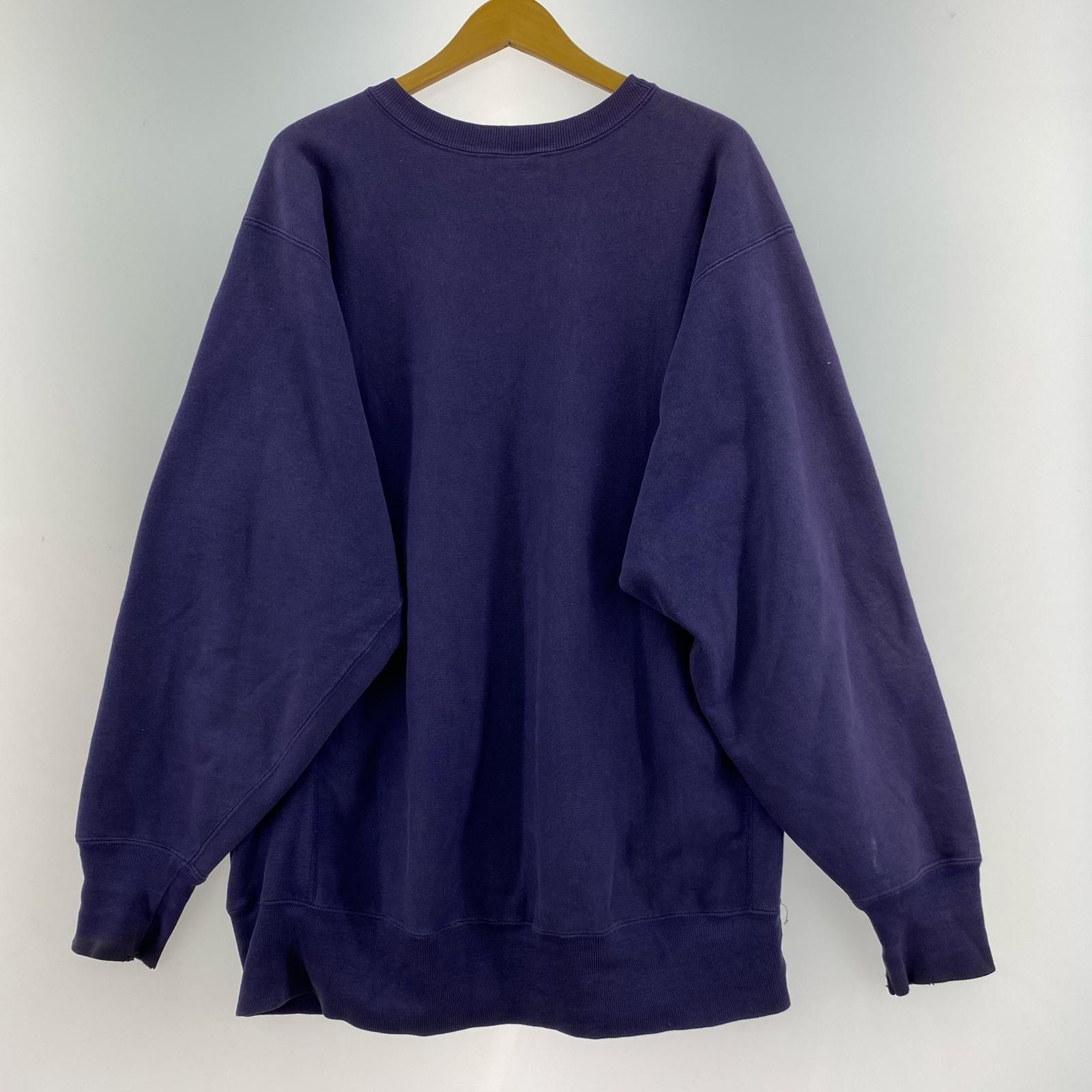 スウェット 90s~00s USA製 REVERSE WEAVE PPL XXL パープル
