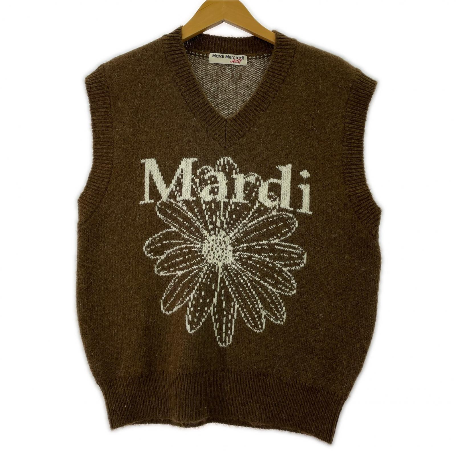 ニット Mardi Mercredi ニットベスト ブラウン ブラウン