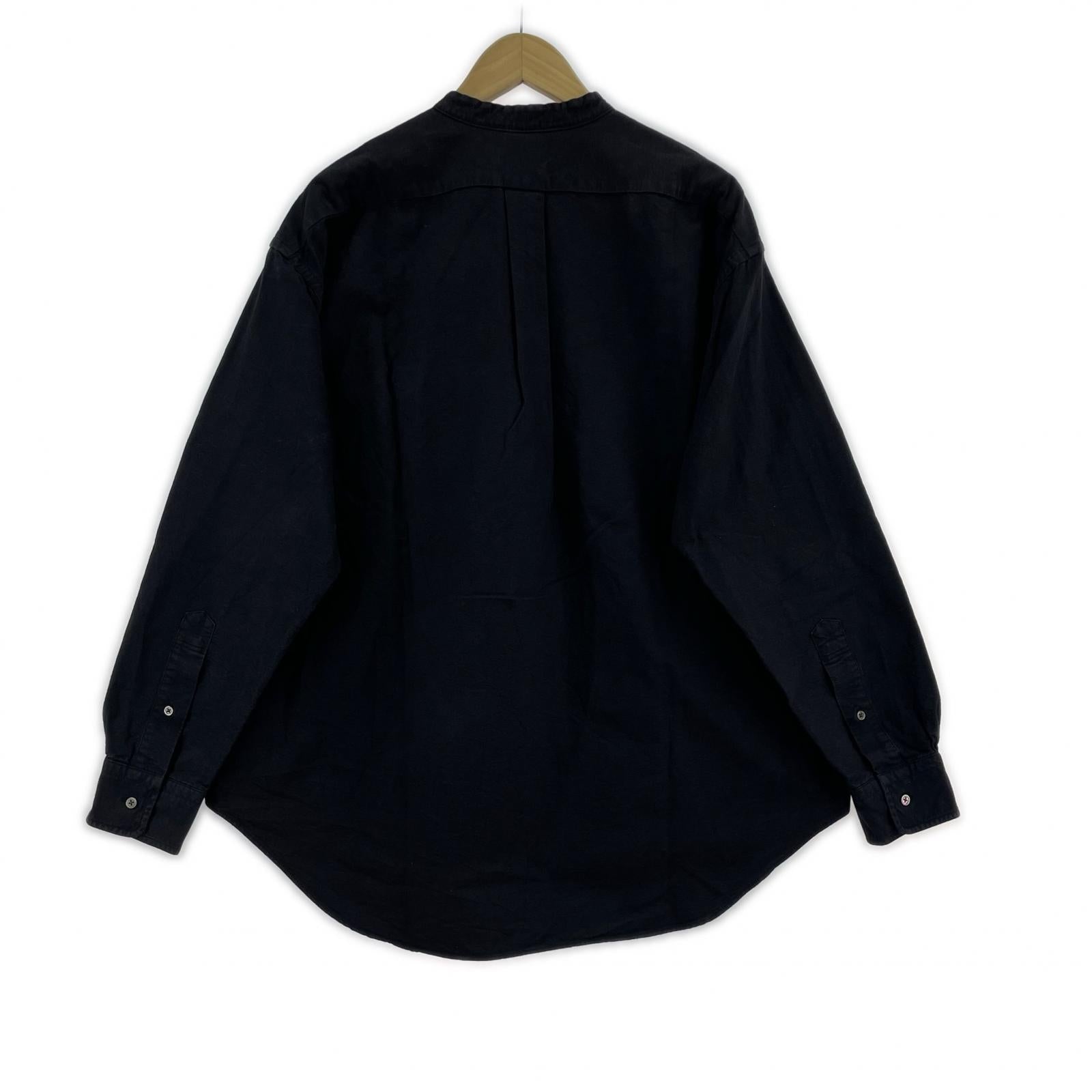 長袖シャツ graphpaper Oxford Oversized Band Collar Shirt 2 黒 2 ブラック