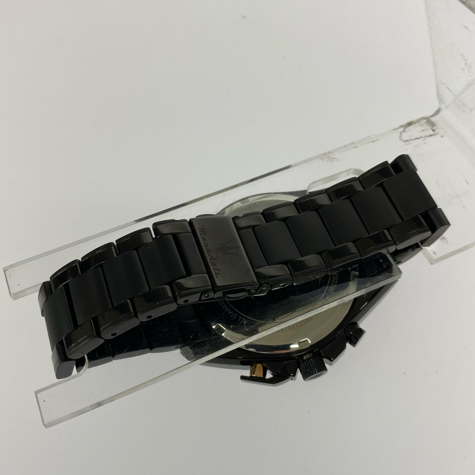 腕時計 MASERATI アナログ 腕時計 ブラック