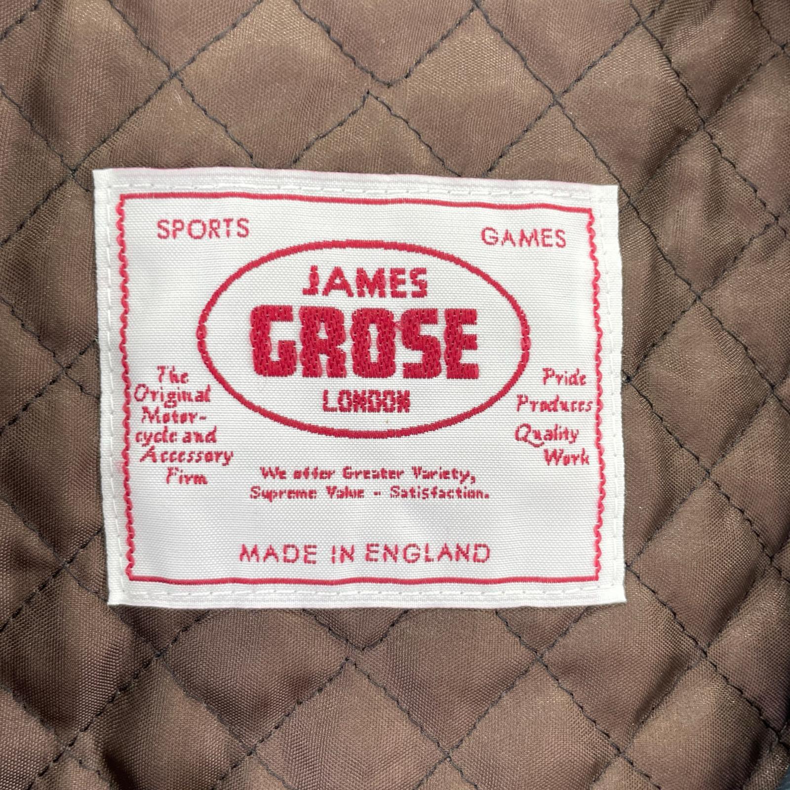 ライダースジャケット JAMES GROSE 裏キルティング ダブル ライダースジャケット 38 ネイビー 38 ネイビー