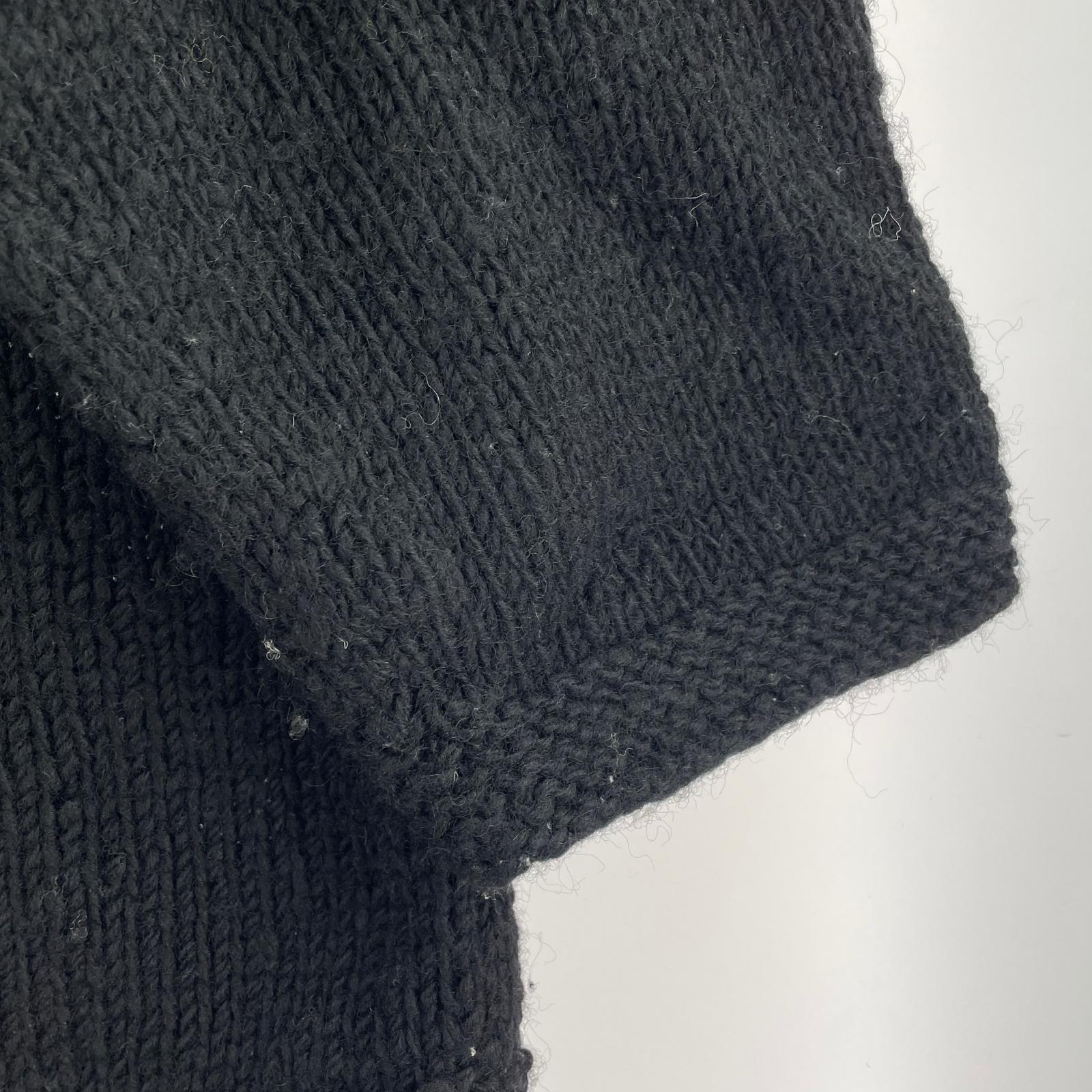 ニット mcmachan woolen フラワーモチーフニット 黒 ブラック