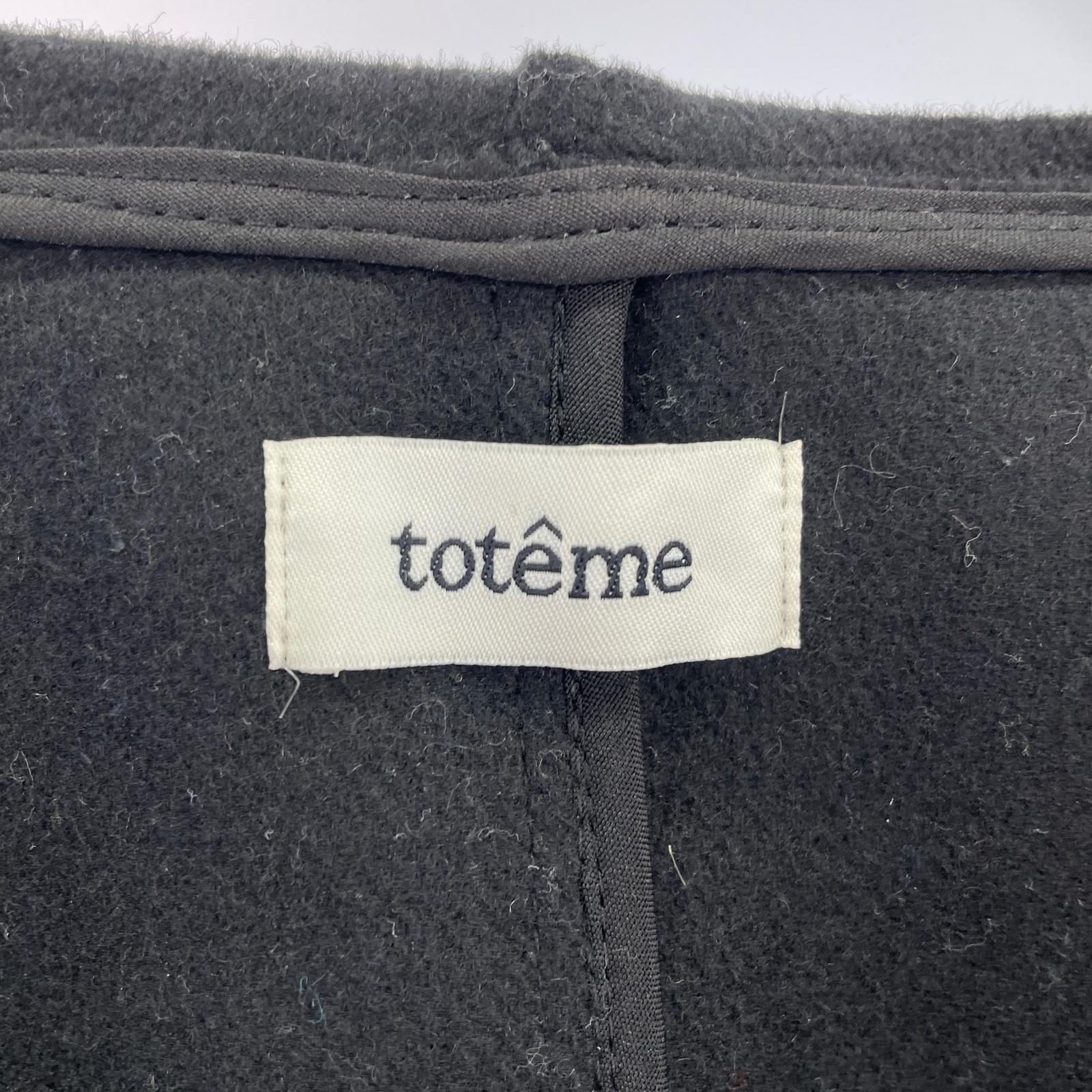 ジャケット toteme ビッグカラーフックジャケット 黒 S S ブラック
