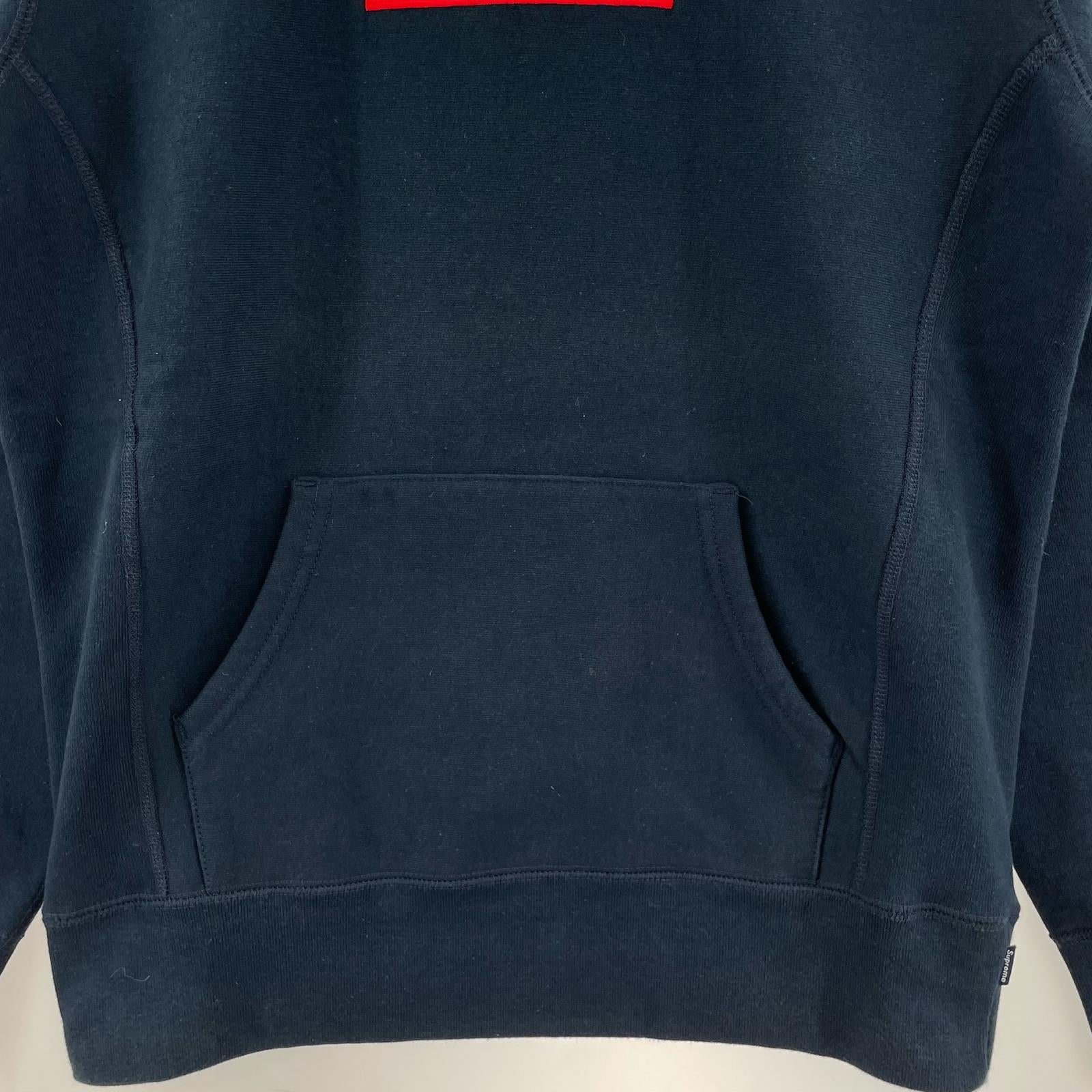 パーカー 16AW BOX LOGO HOODED SWEATSHIRT サイズS S ネイビー