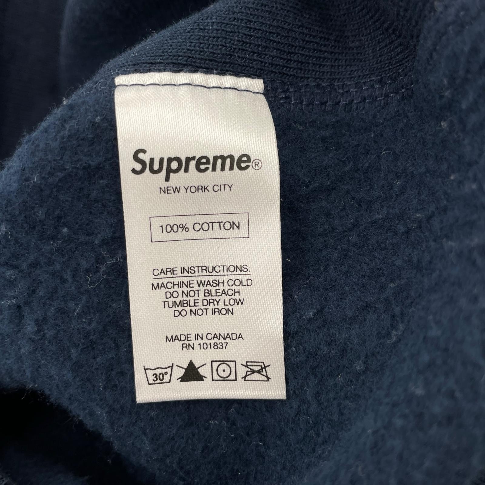 パーカー 16AW BOX LOGO HOODED SWEATSHIRT サイズS S ネイビー