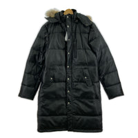 ジャケット Liugoo Leathers ファーレザーダウンコート XL ブラック ブラック