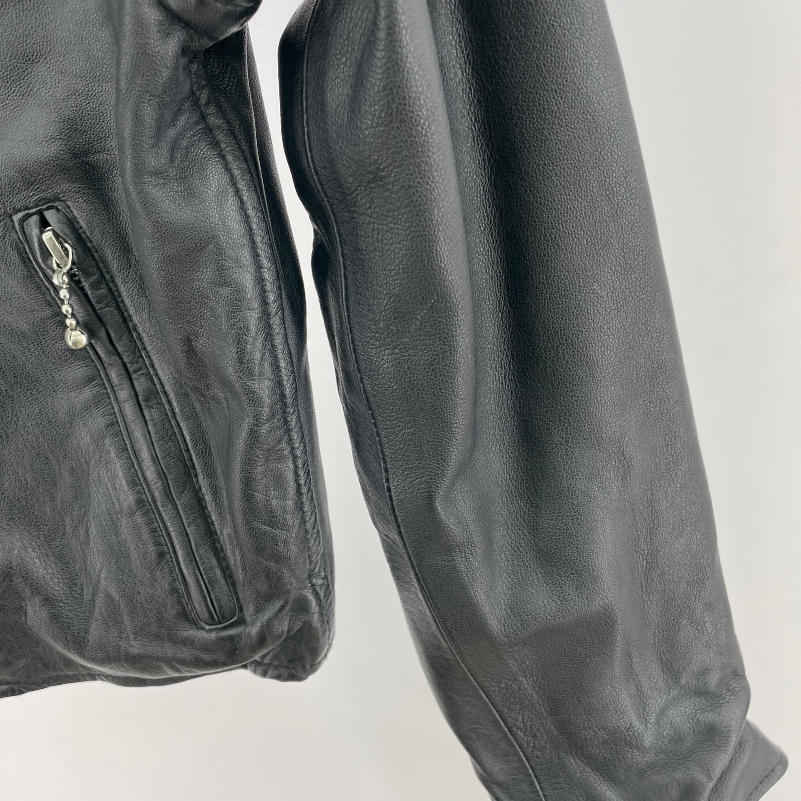 ライダースジャケット Liugoo Leathers/シングル/レザージャケット/BLK/4 4 ブラック