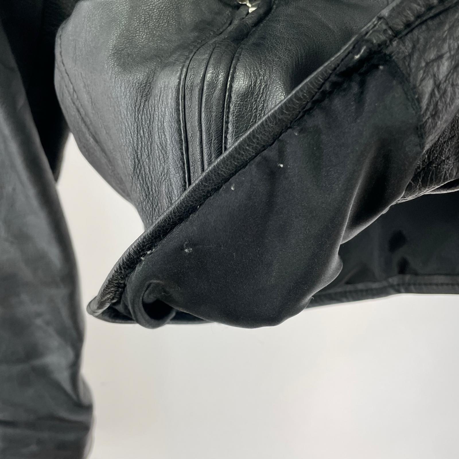 ライダースジャケット Liugoo Leathers/シングル/レザージャケット/BLK/4 4 ブラック