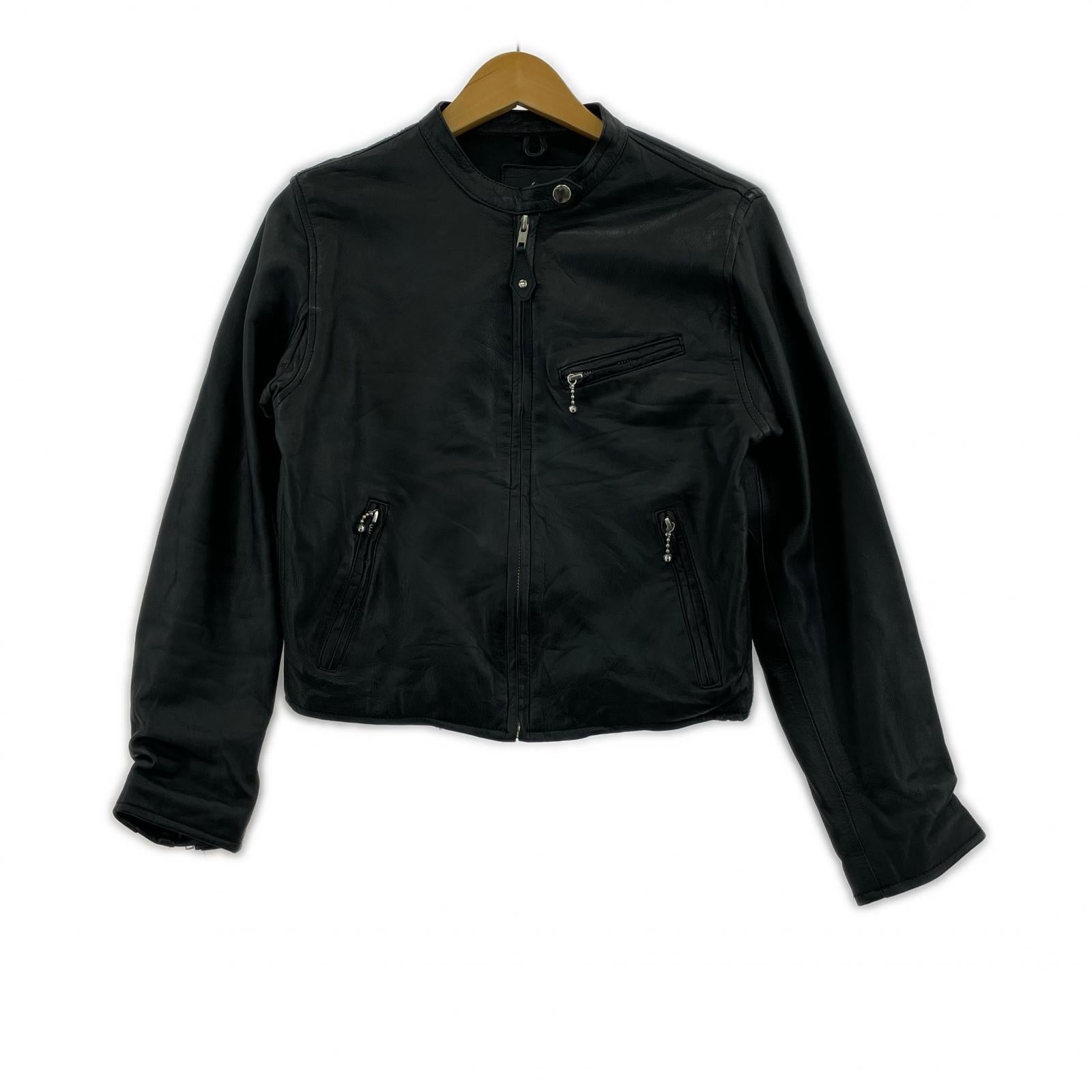ライダースジャケット Liugoo Leathers/シングル/レザージャケット/BLK/4 4 ブラック