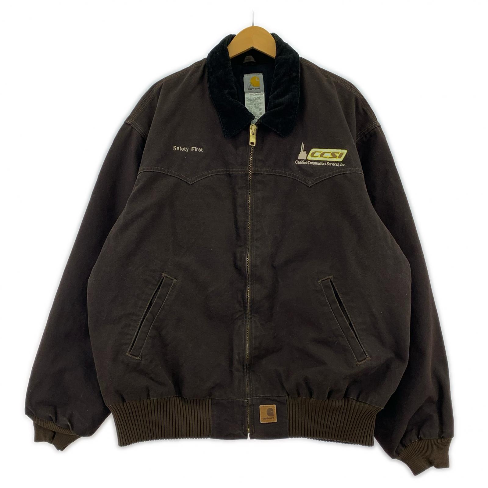 ジャケット Carhartt 00s 企業刺繍 サンタフェジャケット 2XL ブラウン ブラウン