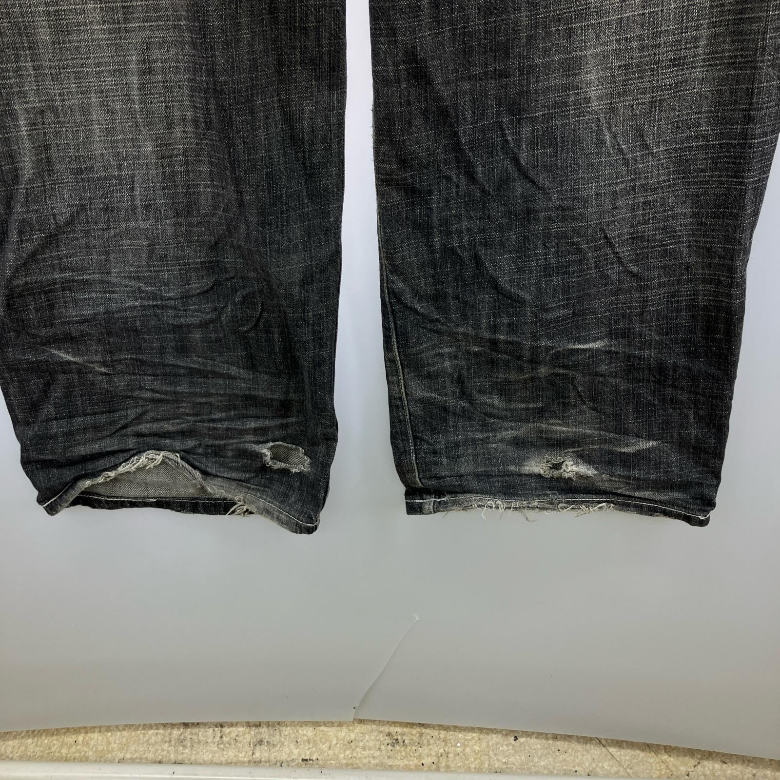 デニムパンツ ENYCE バギースタッズデニムパンツ W40 BLK 40 ブラック