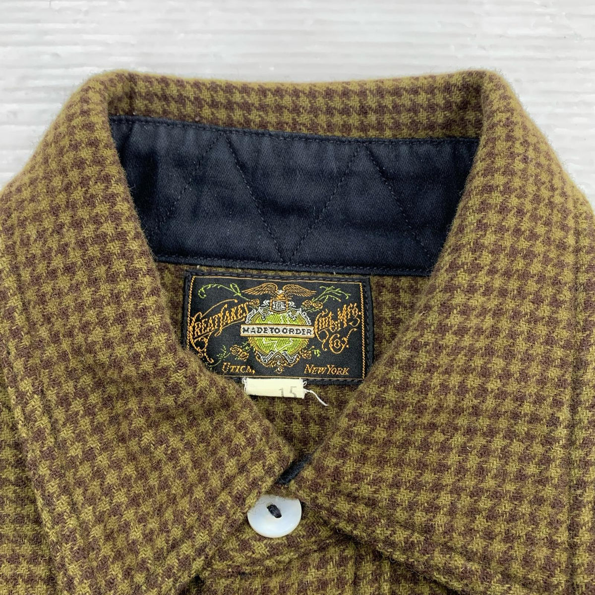 長袖シャツ ウールシャツ グリーン
