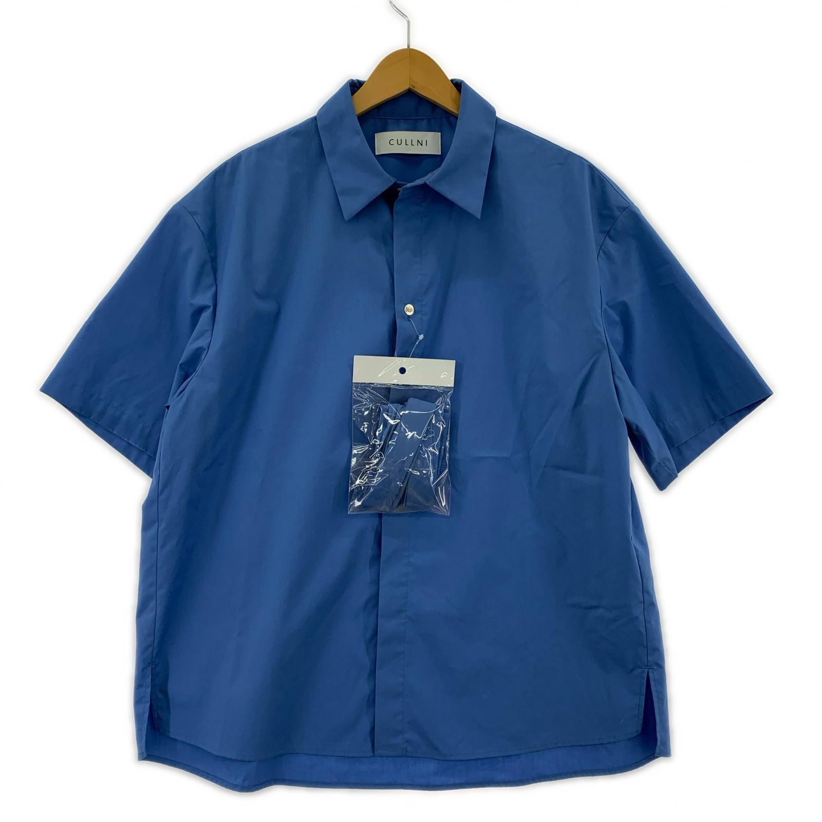半袖シャツ ブロード ボウタイ S/Sシャツ 青 SIZE 1 1 ブルー