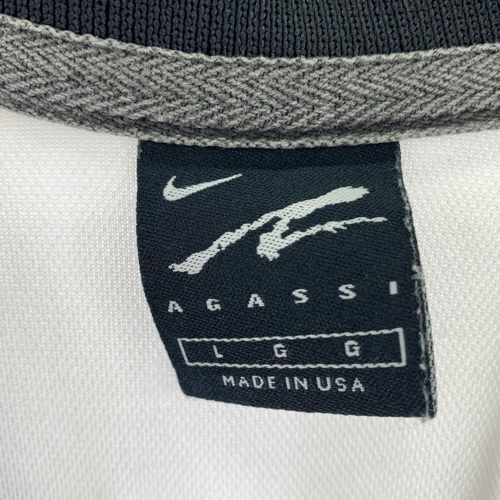 ポロシャツ AGASSI USA製 白(L) L ホワイト
