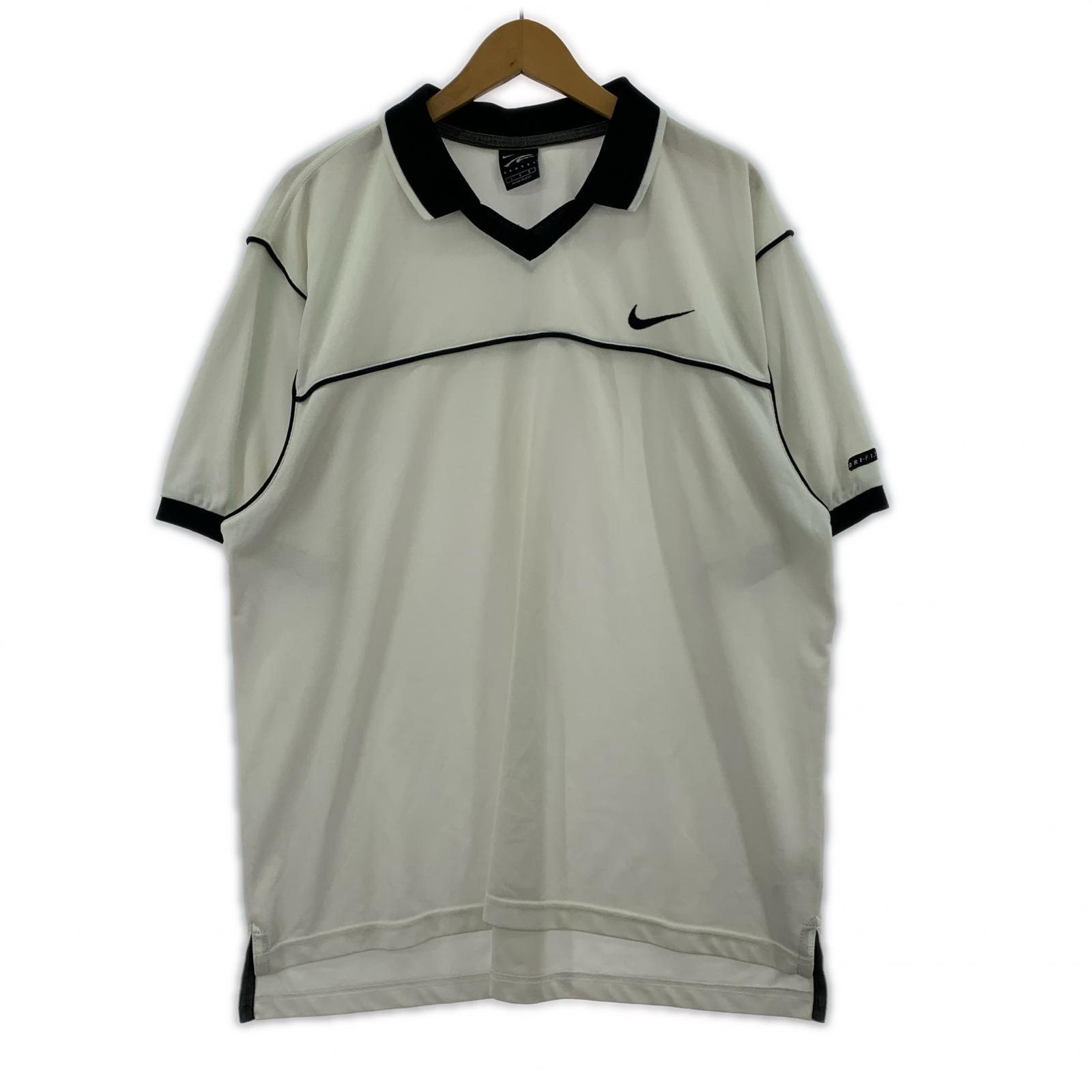 ポロシャツ AGASSI USA製 白(L) L ホワイト
