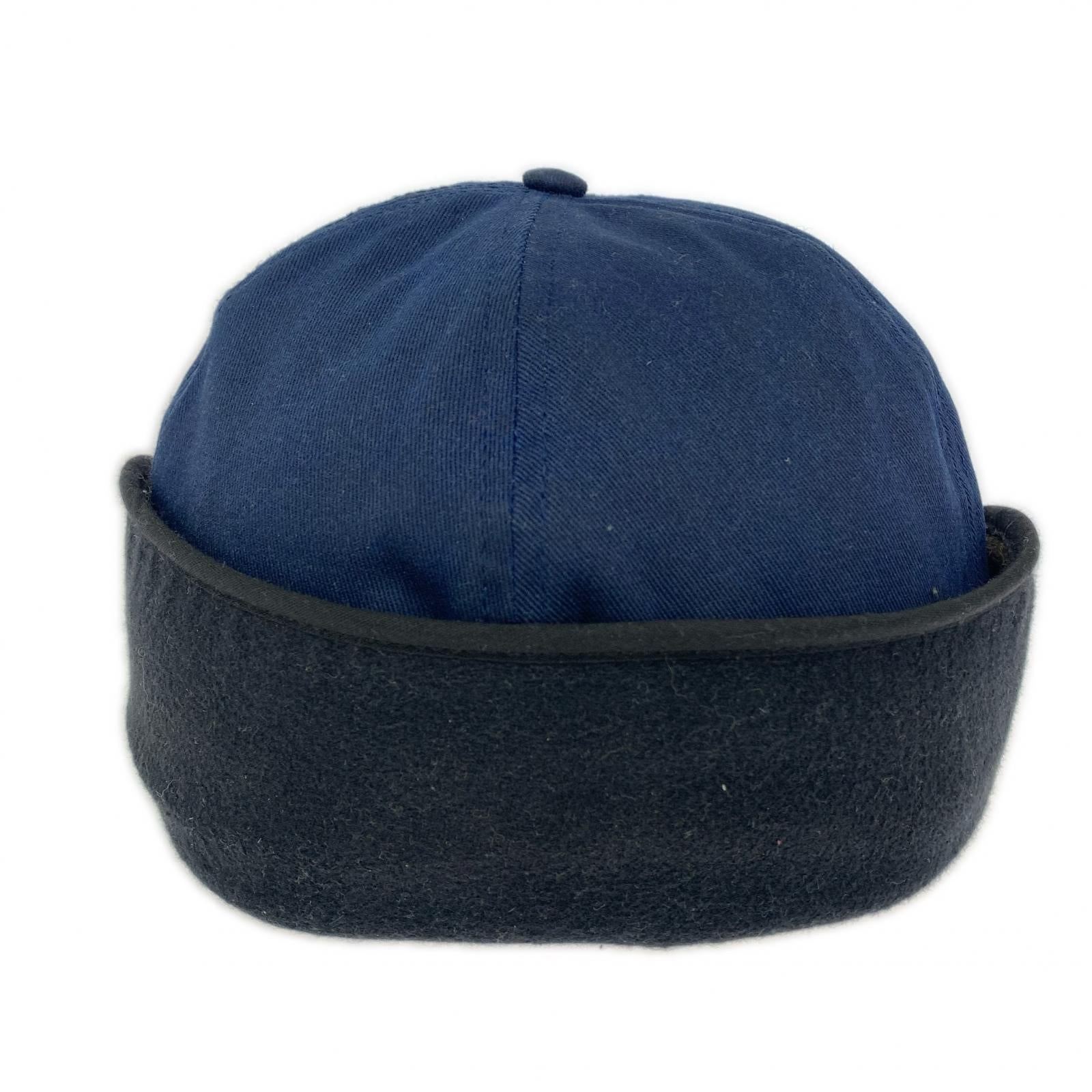 キャップ 12AW Waxed Ear Flap Cap 青 ブルー