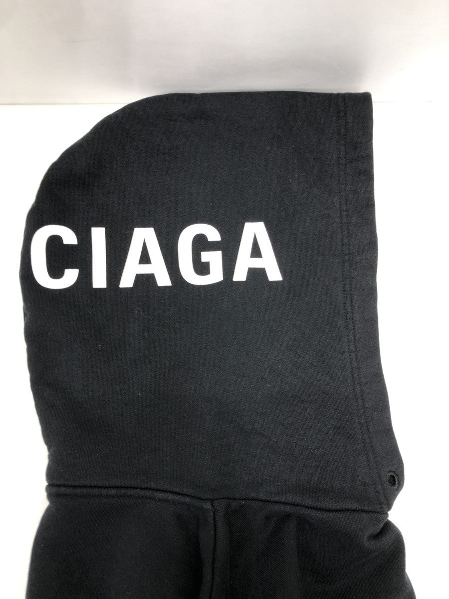 BALENCIAGA フードロゴスウェットプルオーバーパーカー (S)