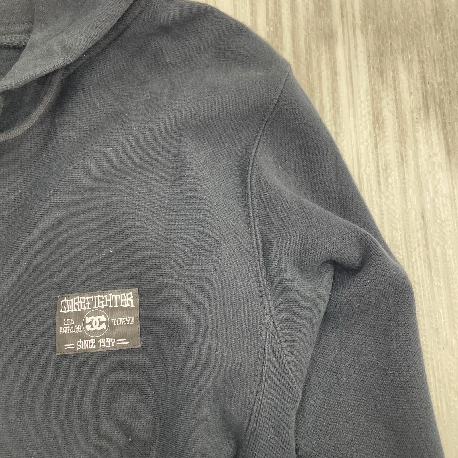 パーカー プリントロゴパーカー BLK M ブラック